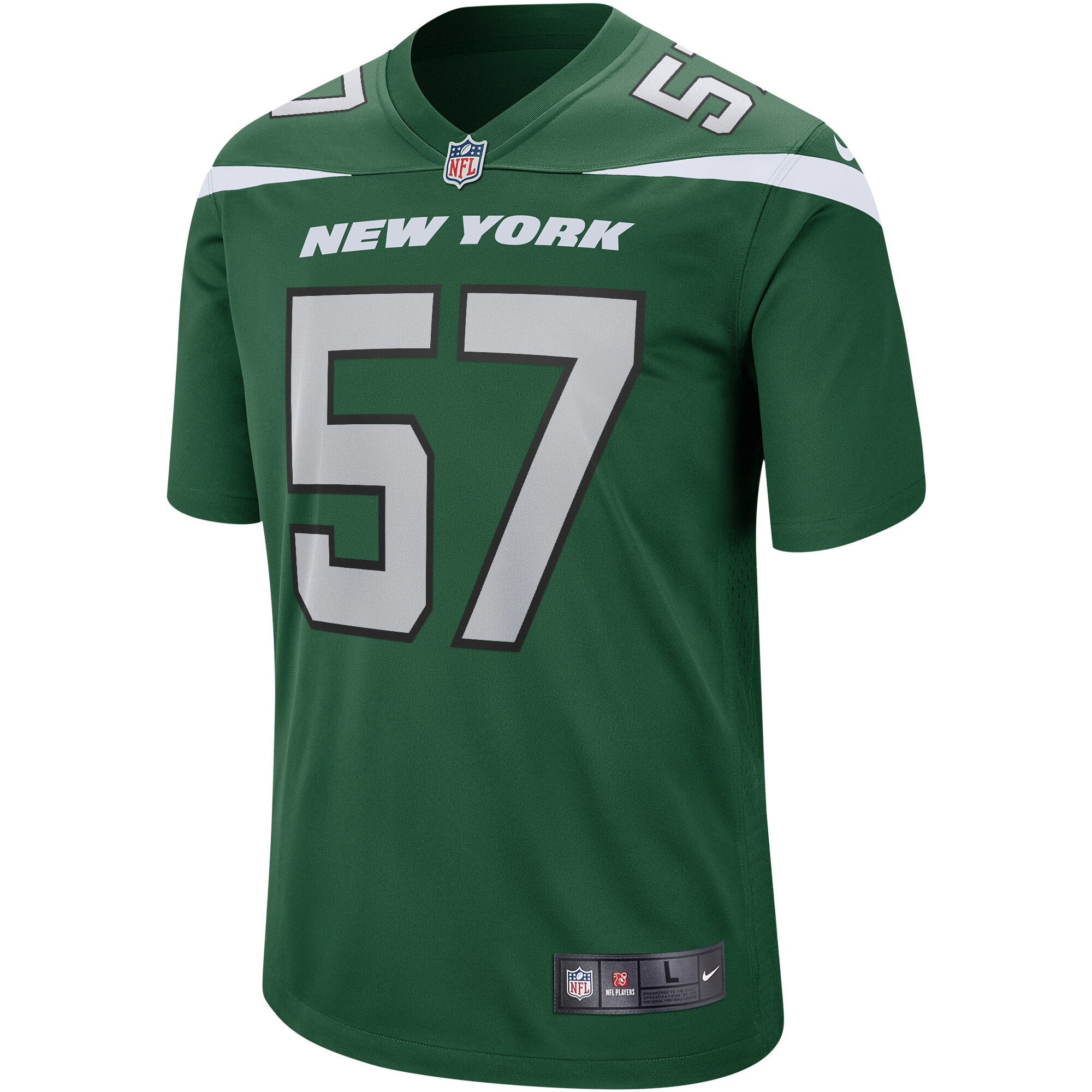 C.J. Mosley New York Jets  Game Player Jersey - Gotham Green