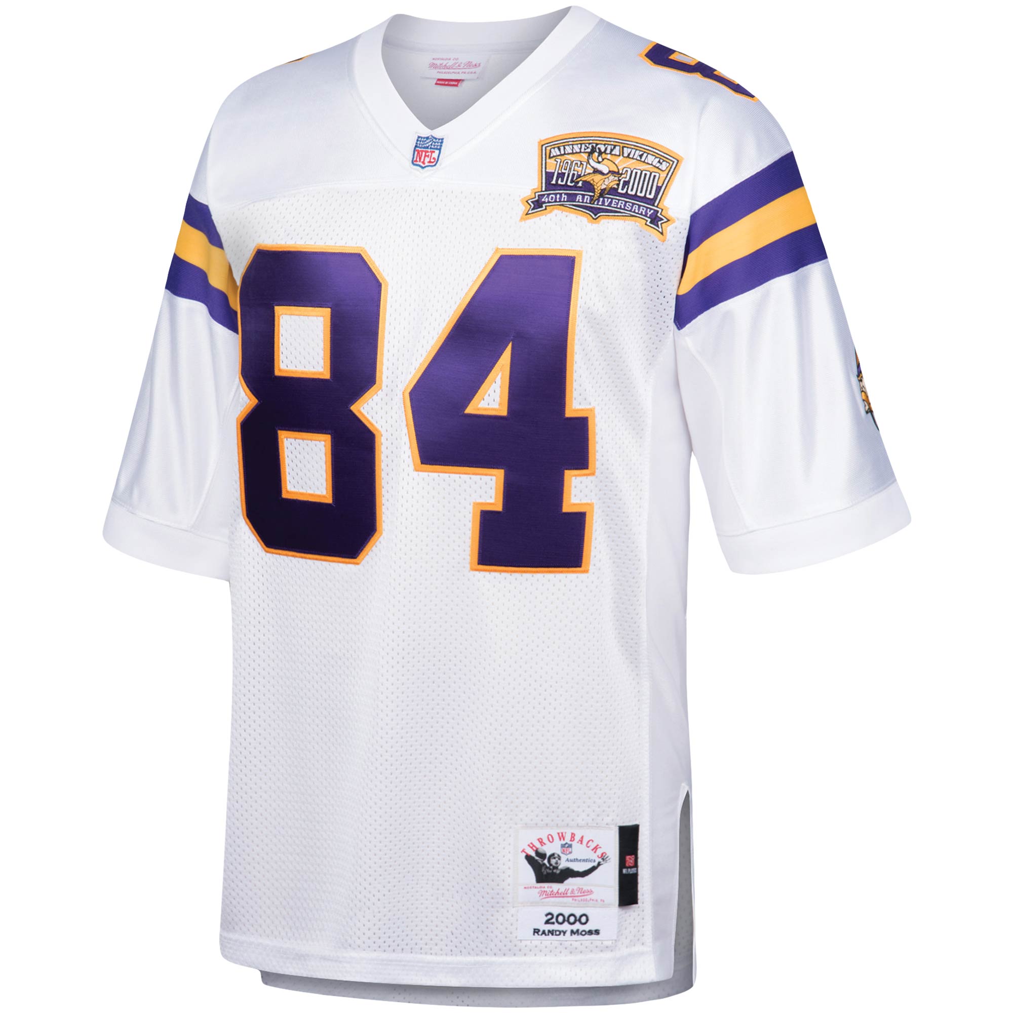 Randy Moss Minnesota Vikings 2000 Mitchell & Ness Authentic Throwback Retired Player Jersey - White