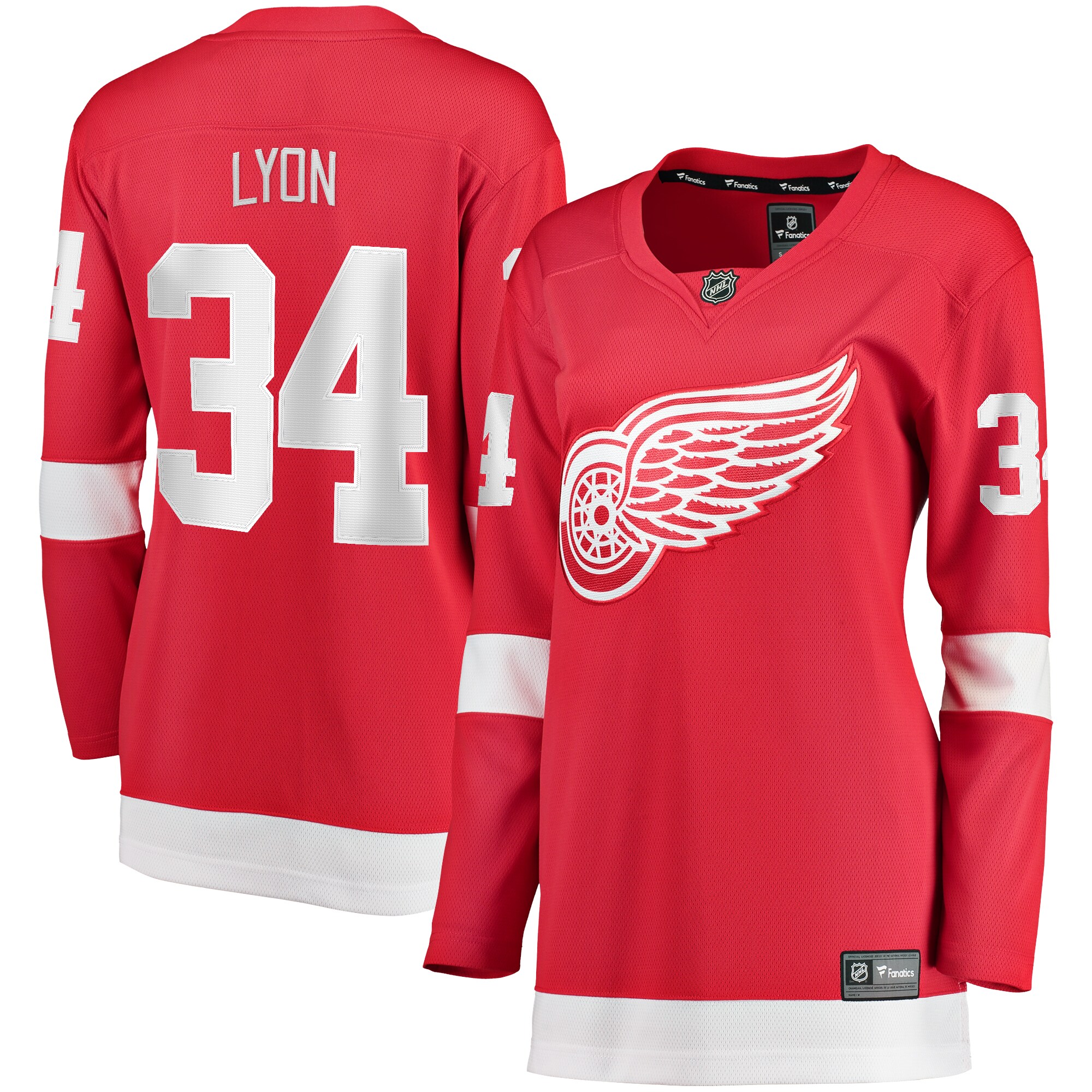 Alex Lyon Detroit Red Wings Fanatics Women's Home Breakaway Player ...