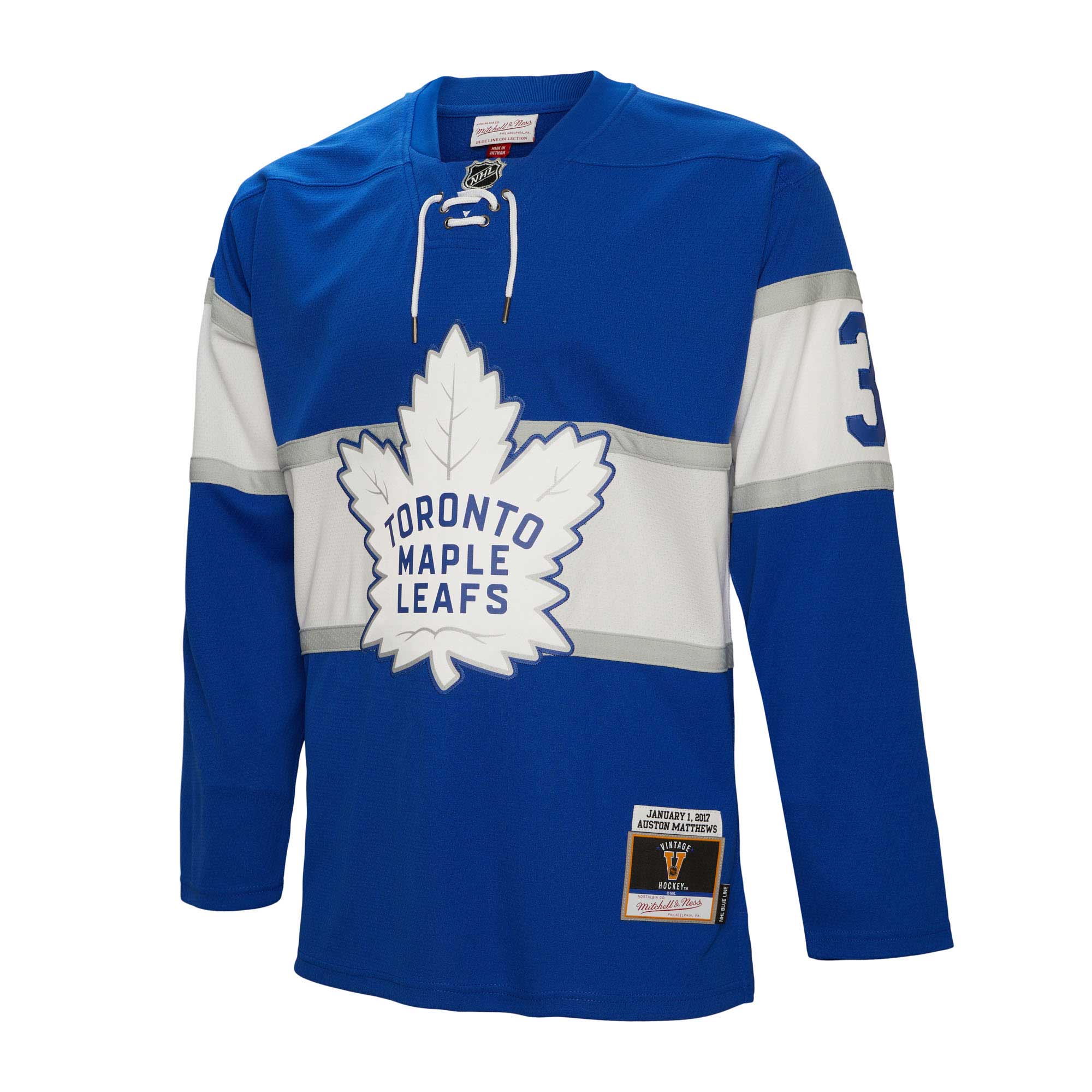 Auston Matthews Toronto Maple Leafs Mitchell & Ness  2017 Winter Classic Blue Line Player Jersey - Blue