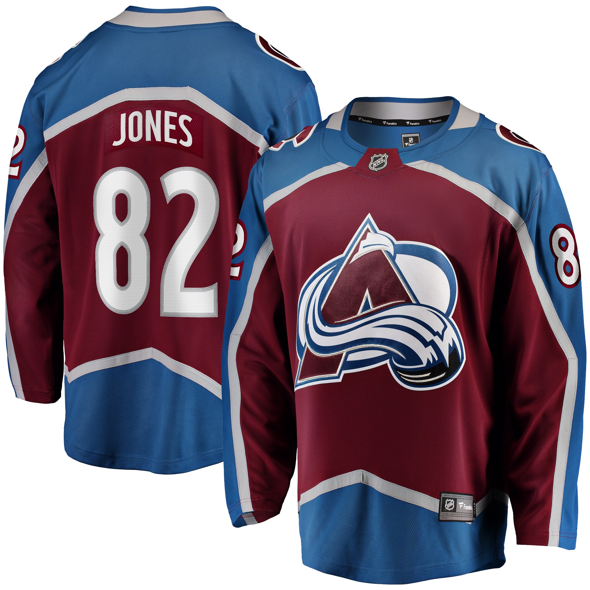 Caleb Jones Colorado Avalanche Fanatics Home Premier Breakaway Player Jersey - Maroon