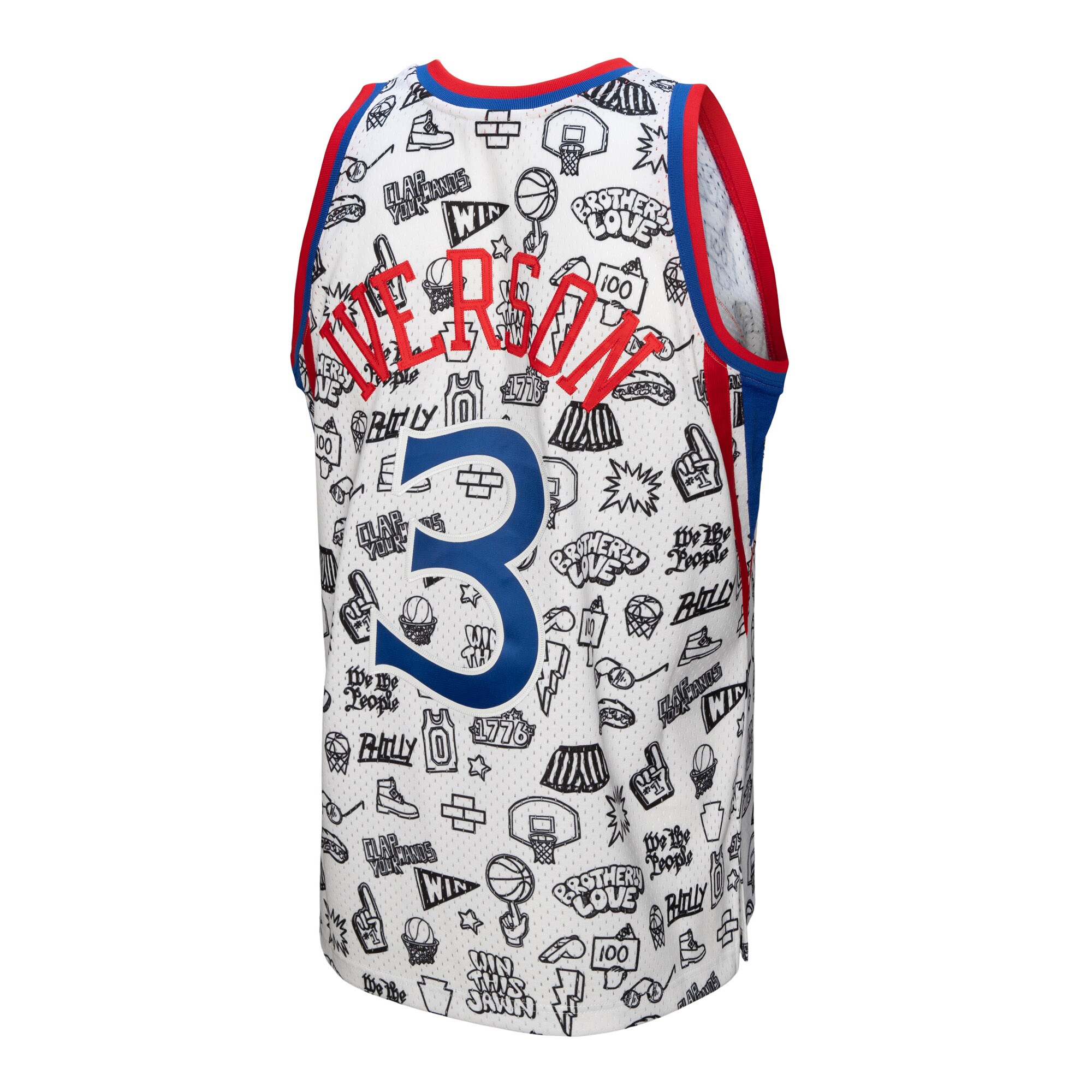 Allen Iverson Philadelphia 76ers Mitchell & Ness 1996\/97 Swingman Jersey - White