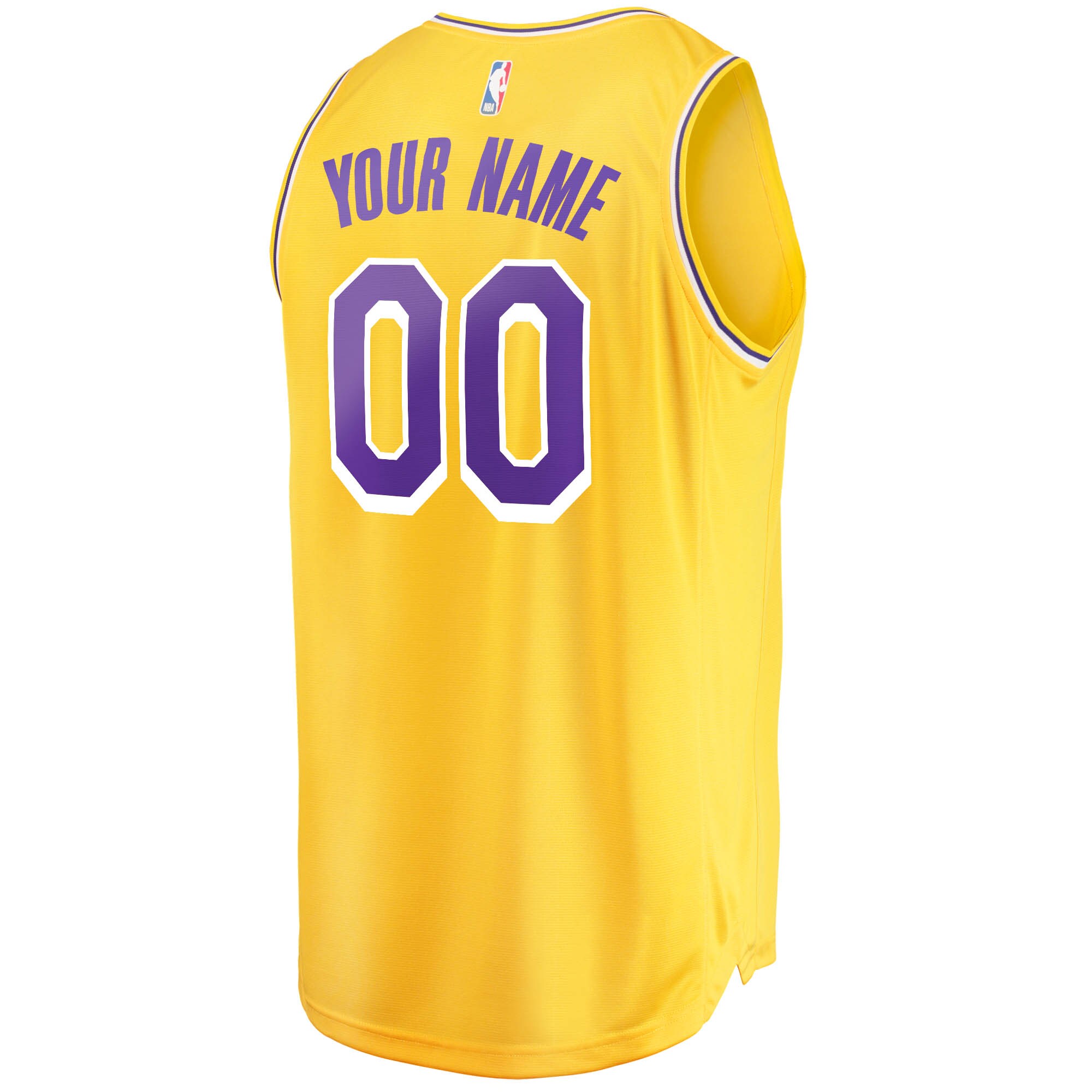 Los Angeles Lakers Fanatics Youth Fast Break Custom Replica Jersey Gold - Icon Edition