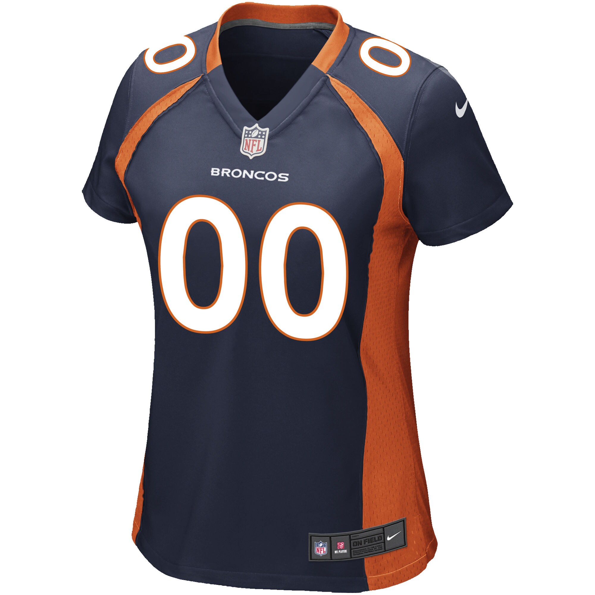 Denver Broncos  Women's Alternate Custom Game Jersey - Navy