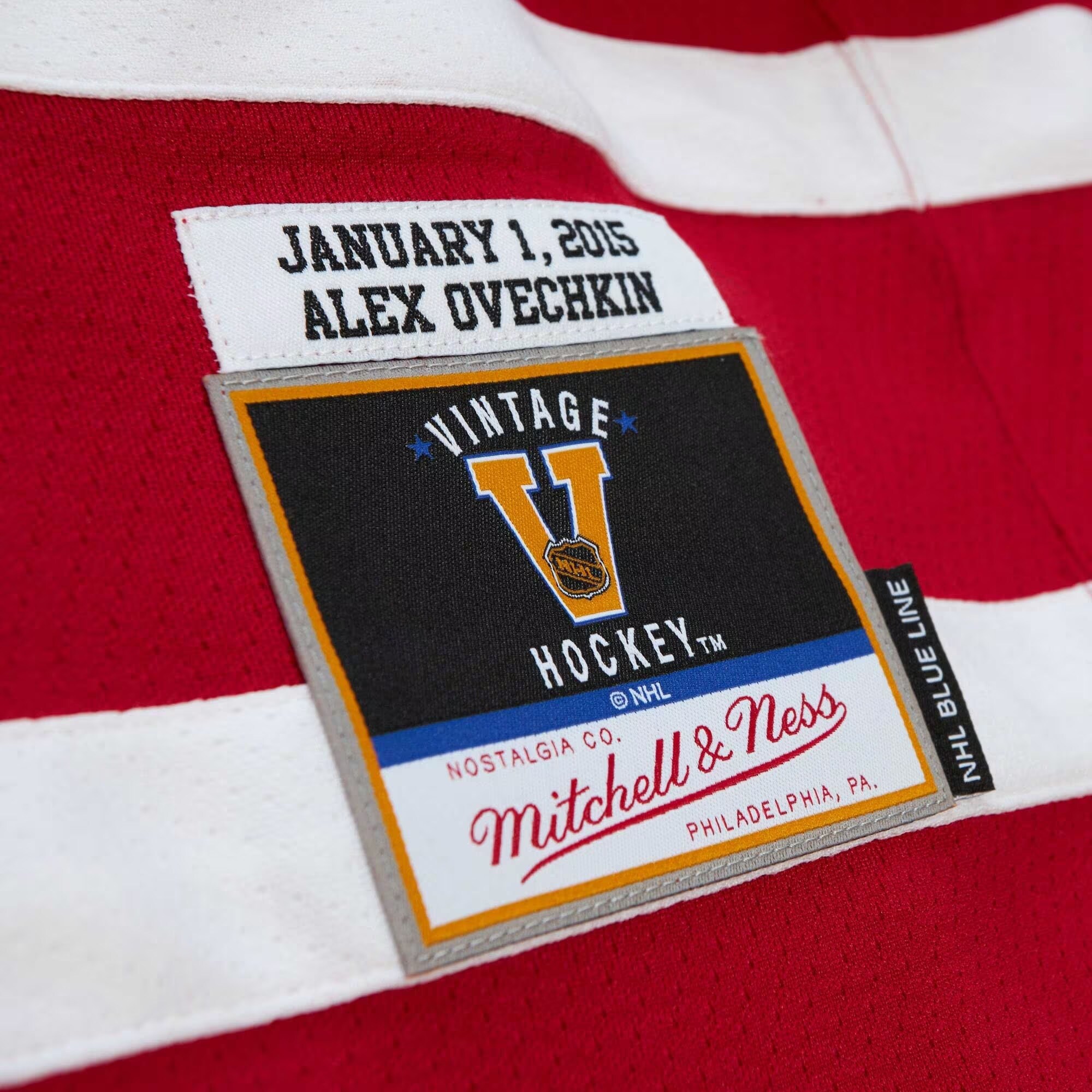 Alexander Ovechkin Washington Capitals Mitchell & Ness Captain Patch 2015 Winter Classic Blue Line Player Jersey - Red