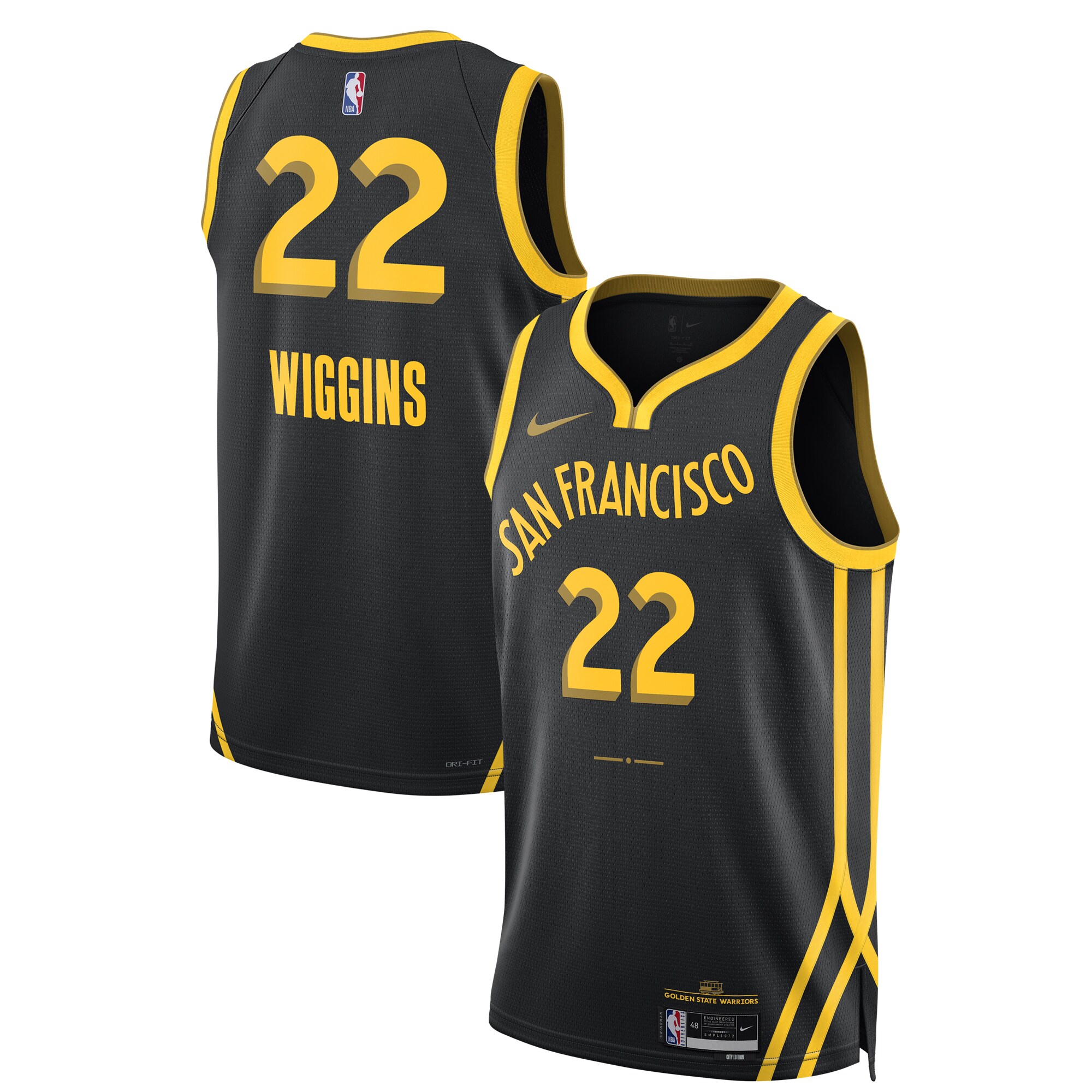 Andrew Wiggins Golden State Warriors  Unisex 2023\/24 Swingman Jersey - Black - City Edition