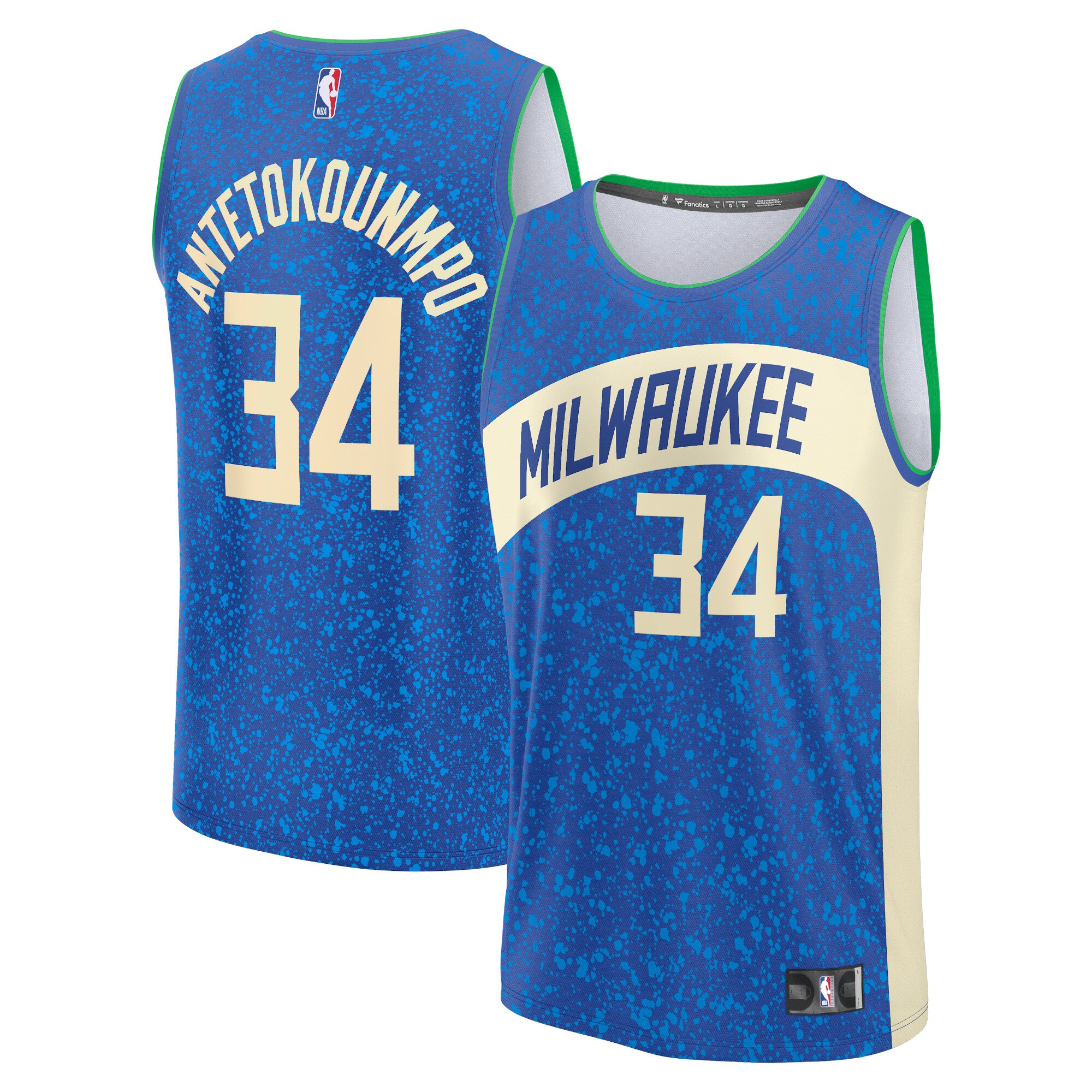 Giannis Antetokounmpo Milwaukee Bucks Fanatics Fast Break Jersey - Royal - City Edition