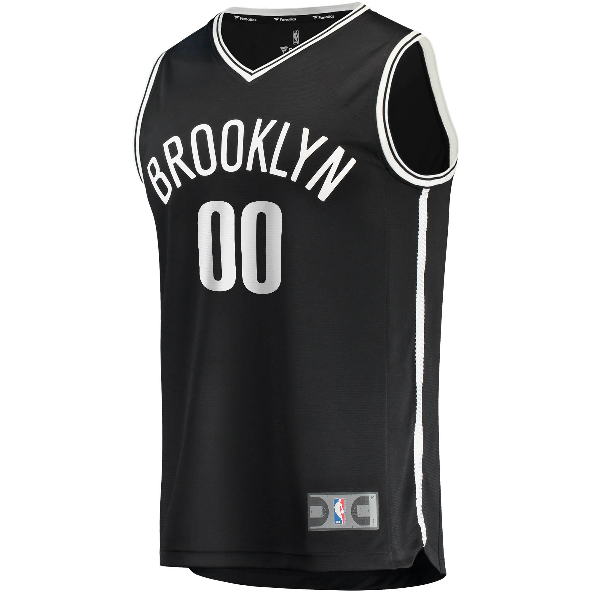 Brooklyn Nets Fanatics Fast Break Custom Replica Jersey Black - Icon Edition