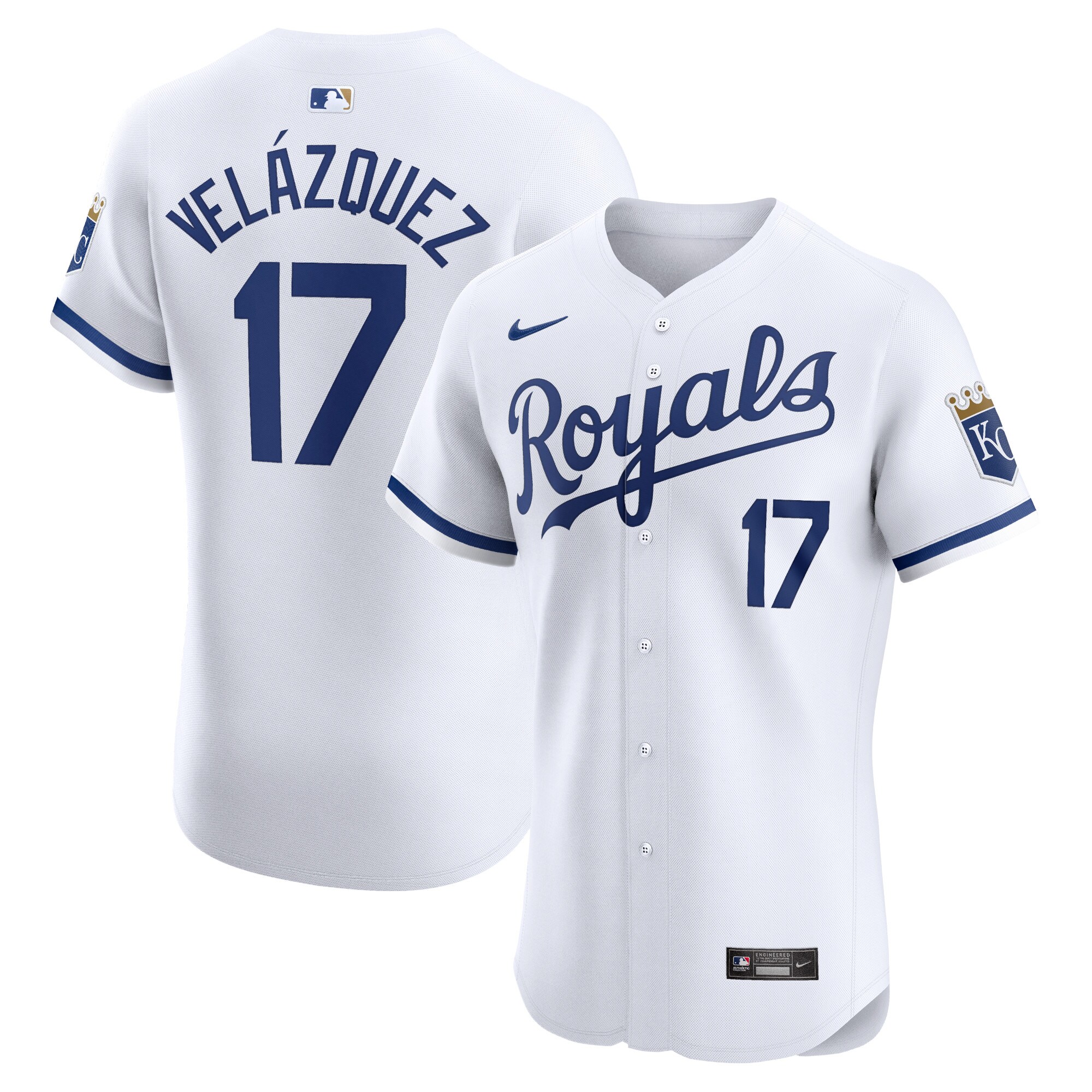 Nelson Velazquez Kansas City Royals  Home Elite Player Jersey - White