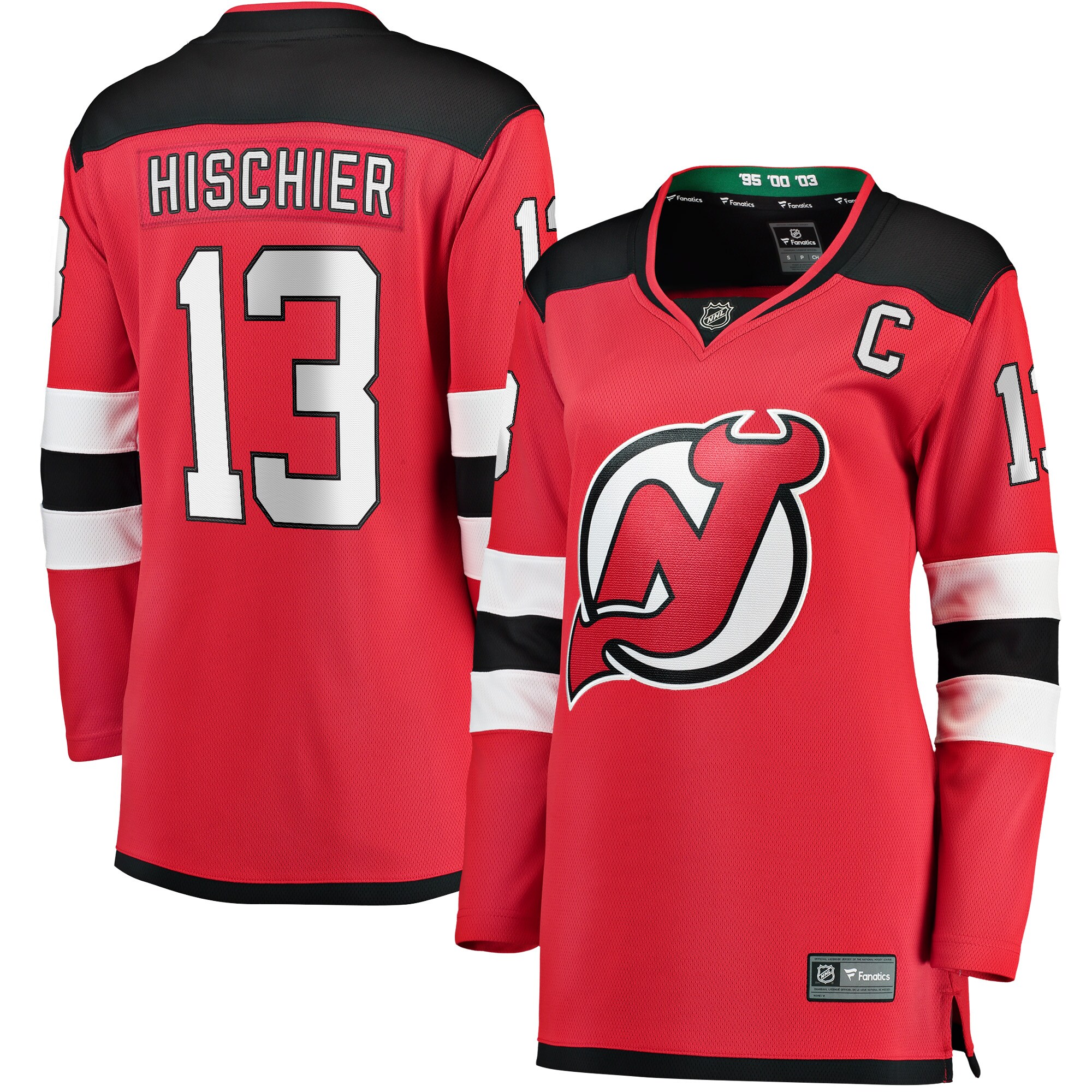 Nico Hischier New Jersey Devils Fanatics Women's Captain Patch Home Breakaway Jersey - Red