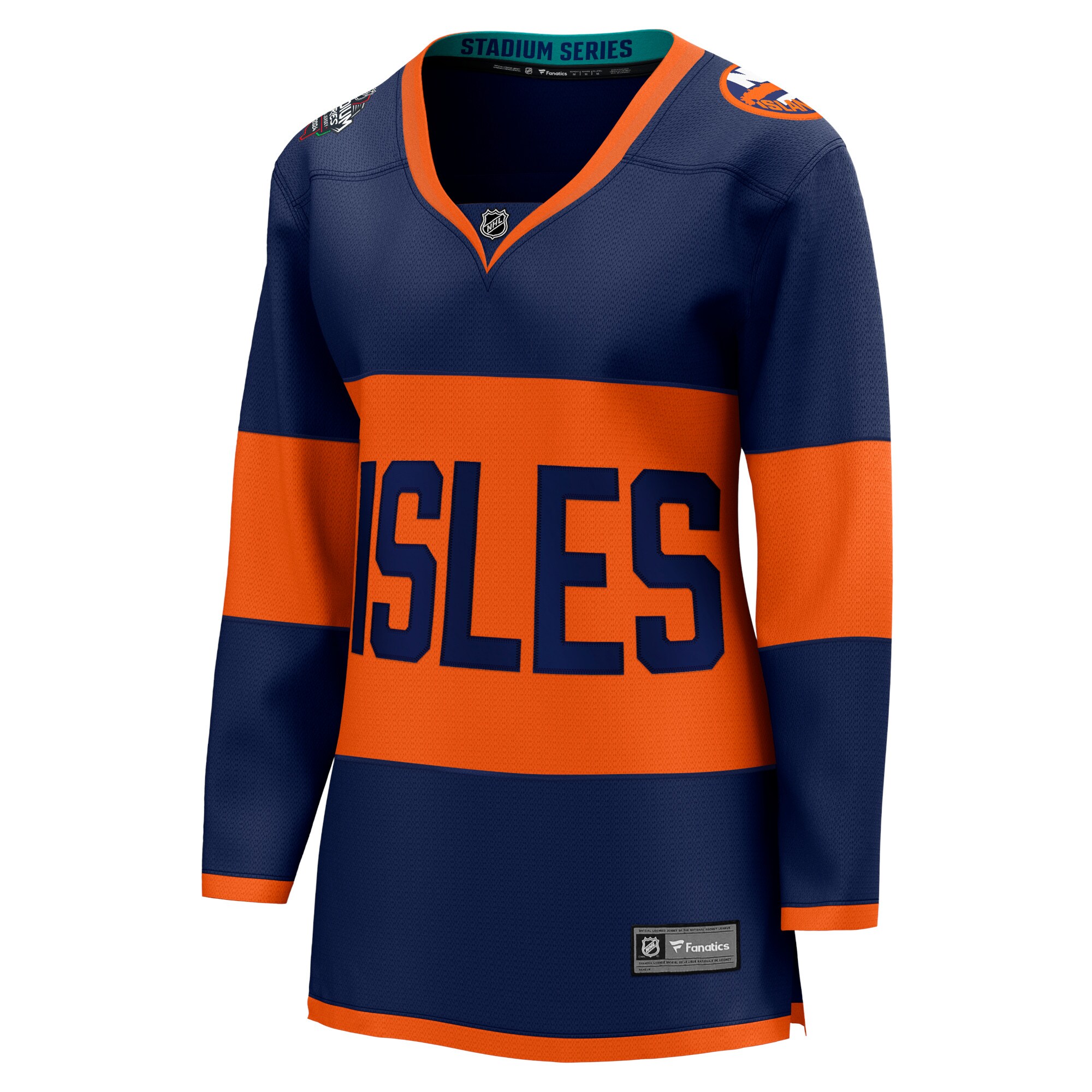 New York Islanders Fanatics Women's 2024 NHL Stadium Series Breakaway Jersey\u00c2\u00a0\u00e2\u20ac\u201c Navy
