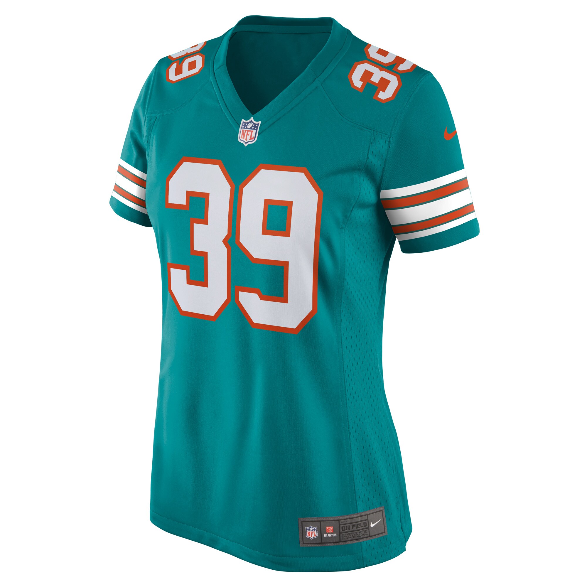 Larry Csonka Miami Dolphins  Women's Retired Player Jersey - Aqua