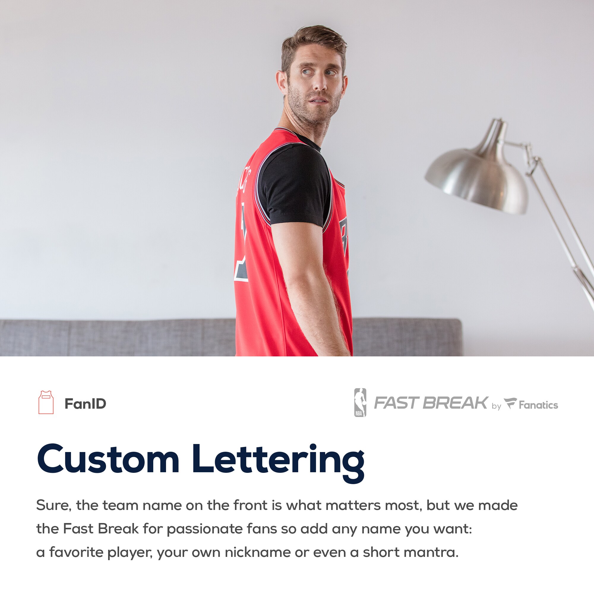 Chicago Bulls Fanatics Fast Break Custom Replica Jersey Red - Icon Edition