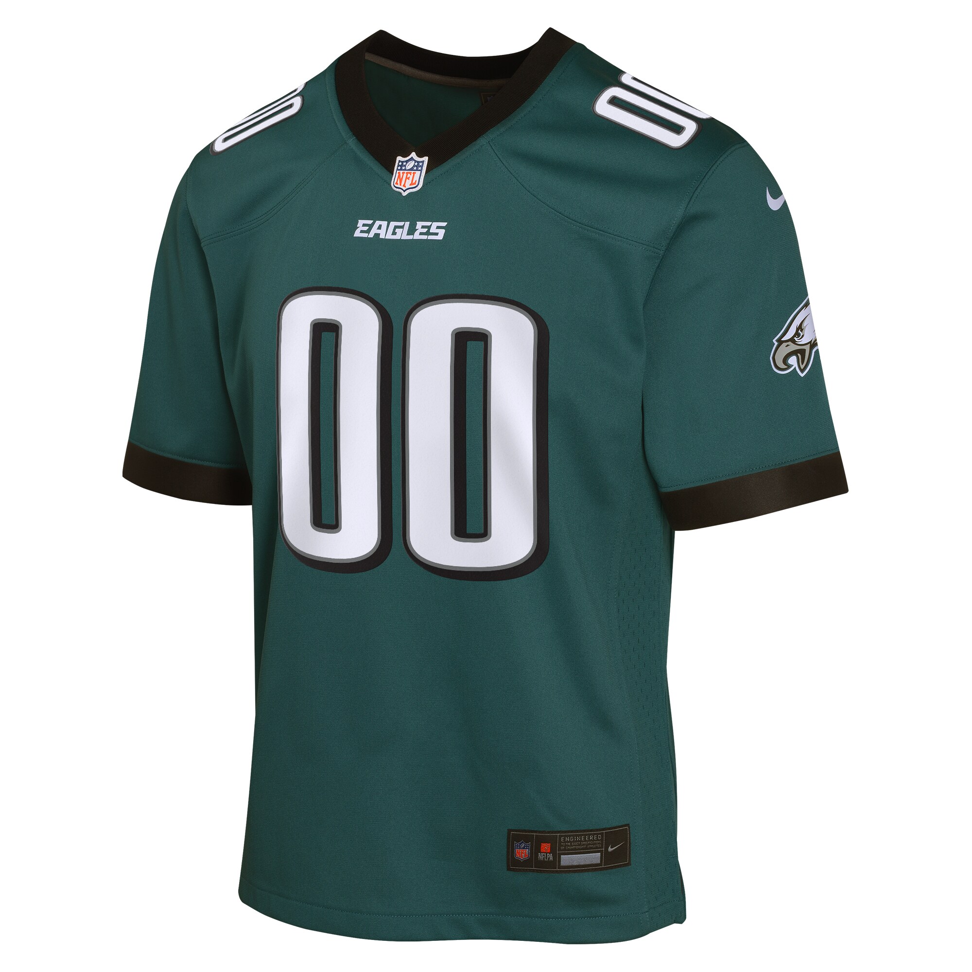 Philadelphia Eagles  Youth Custom Game Jersey - Midnight Green