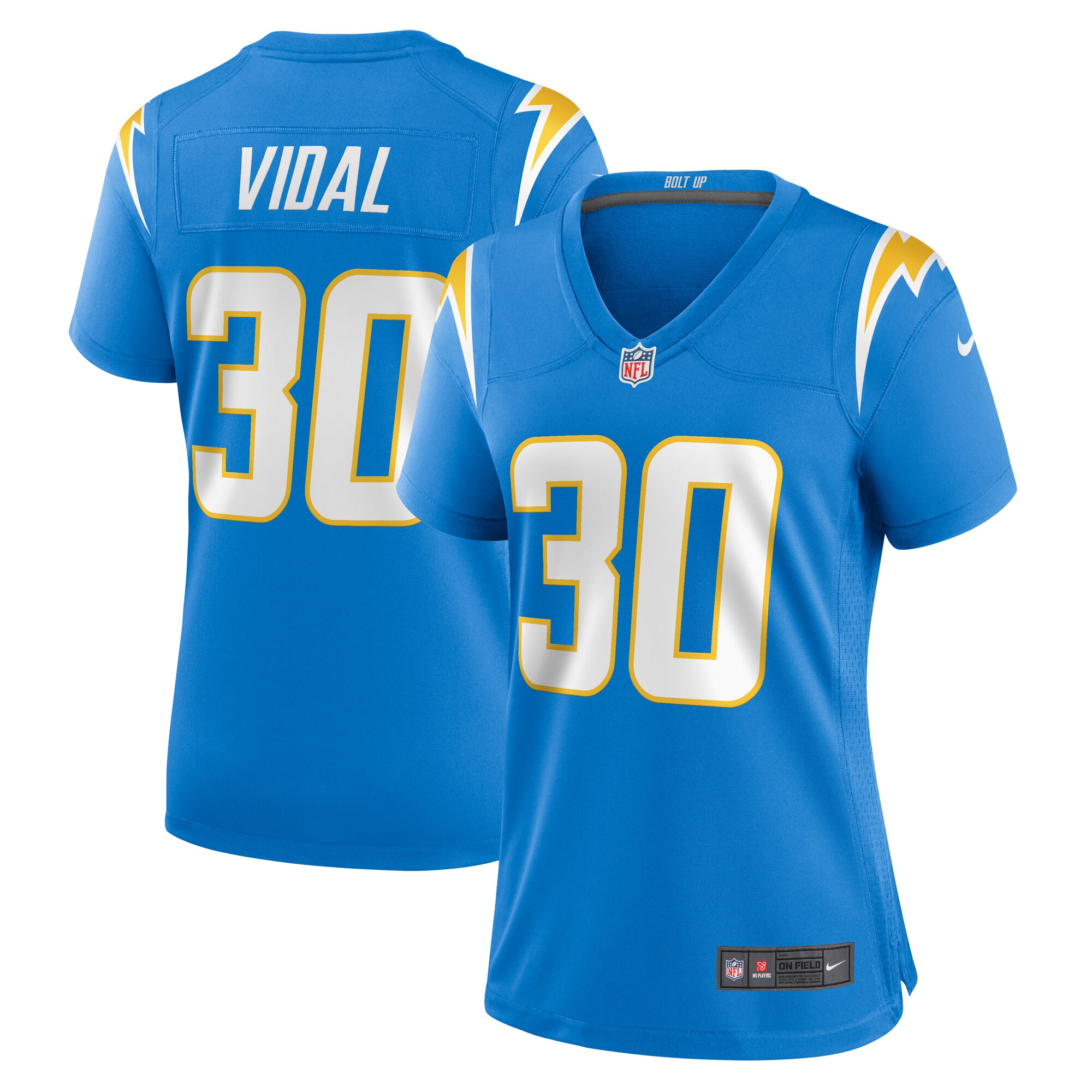 Kimani Vidal Los Angeles Chargers  Women's  Game Jersey -  Powder Blue