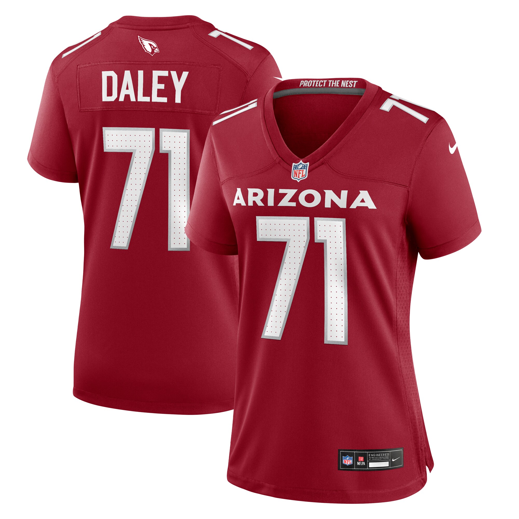 Dennis Daley Arizona Cardinals  Women's  Women's Team Color Jersey - Cardinal