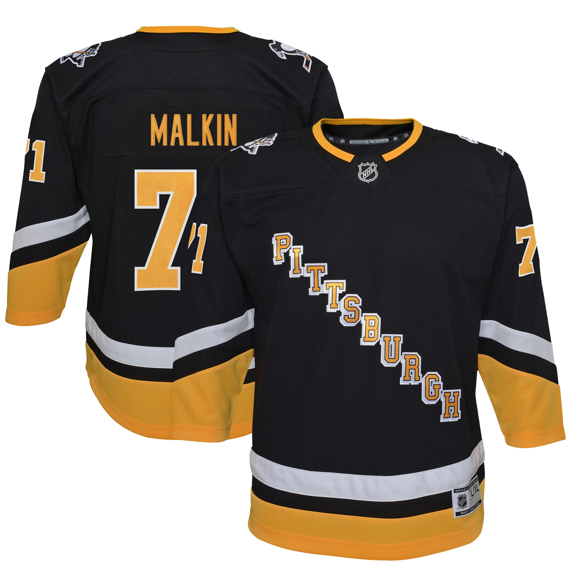 Evgeni Malkin Pittsburgh Penguins Youth 2021\/22 Alternate Premier Player Jersey - Black
