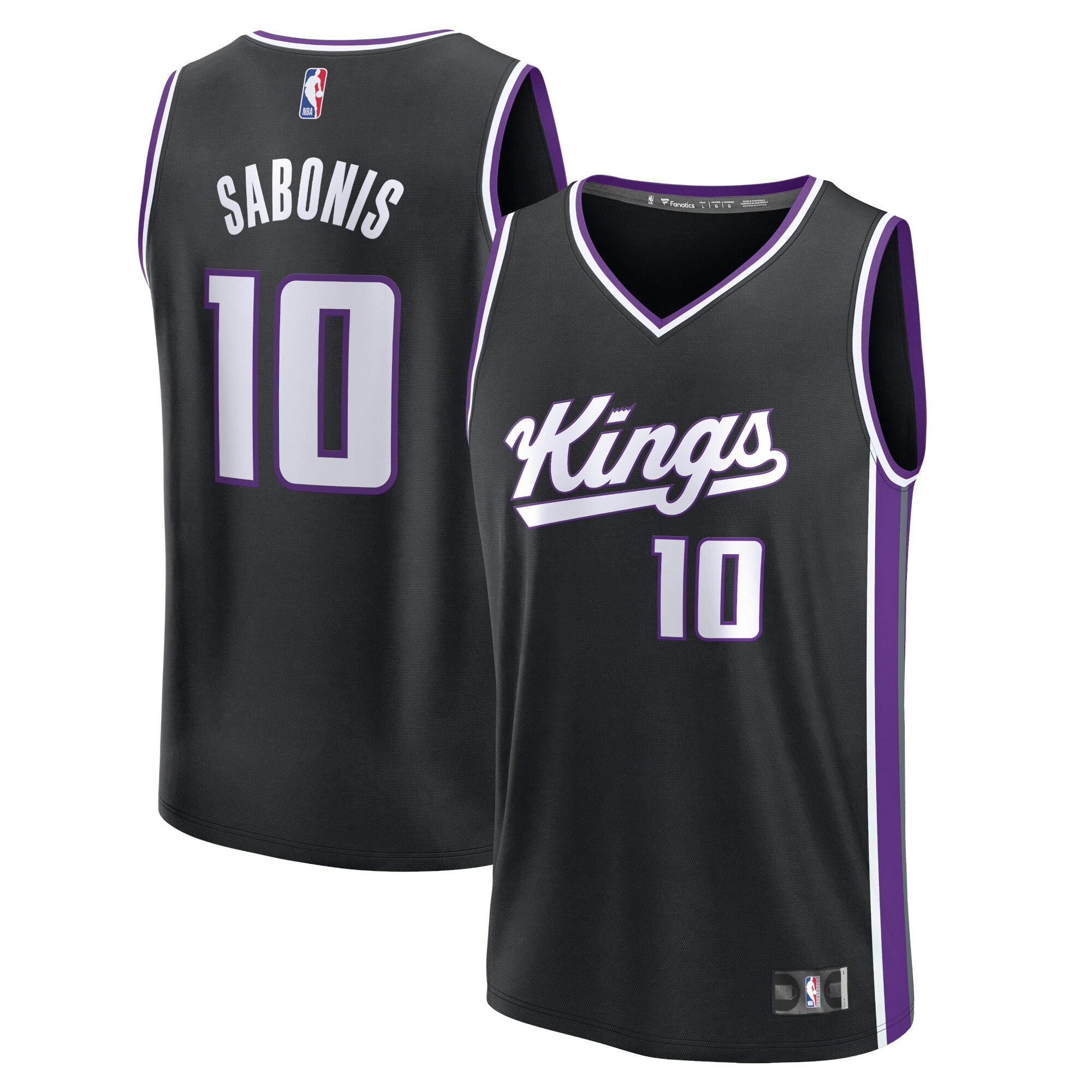 Domantas Sabonis Sacramento Kings Fanatics Fast Break Replica Jersey - Icon Edition - Black