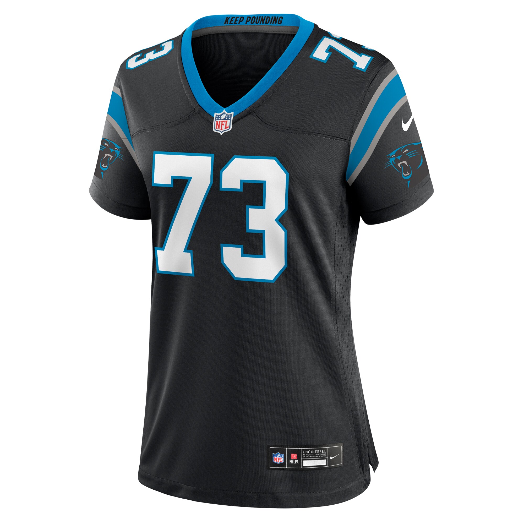 Rashard Lawrence Carolina Panthers  Women's  Game Jersey -  Black