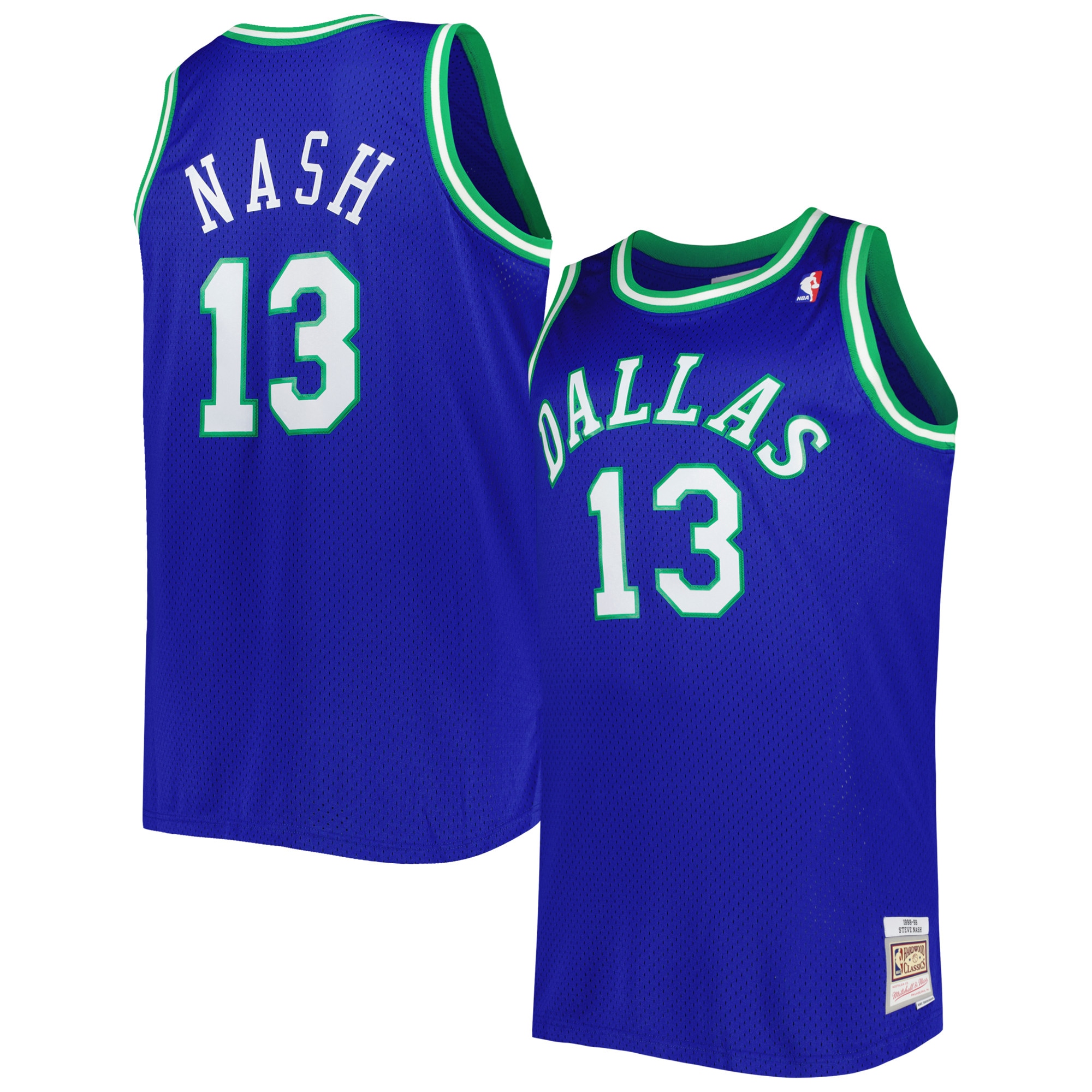 Steve Nash Dallas Mavericks Mitchell & Ness Big & Tall Hardwood Classics 1998\/99 Swingman Jersey - Blue