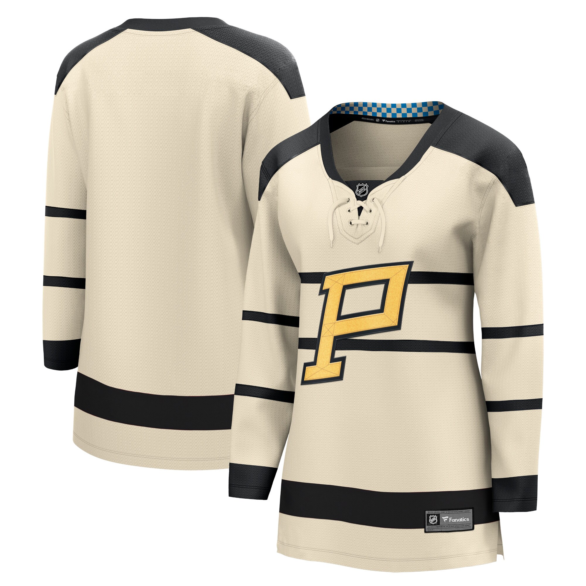 Pittsburgh Penguins Fanatics Women's 2023 Winter Classic Blank Jersey - Cream