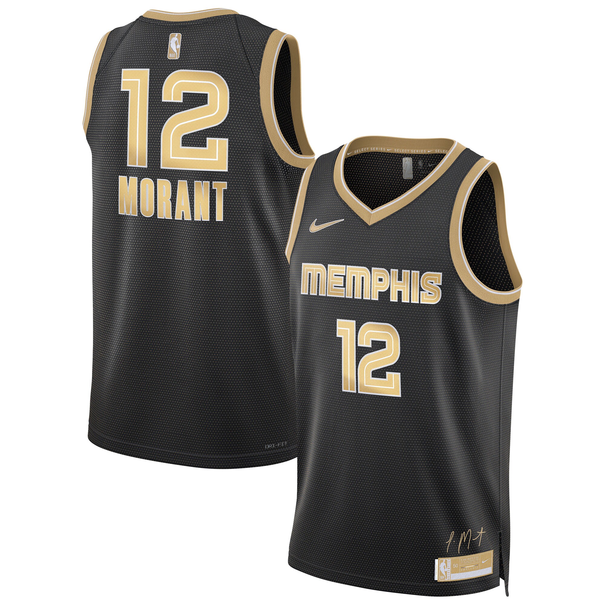 Ja Morant Memphis Grizzlies  Unisex  Select Series Swingman Jersey\u00c2\u00a0\u00e2\u20ac\u201c Black