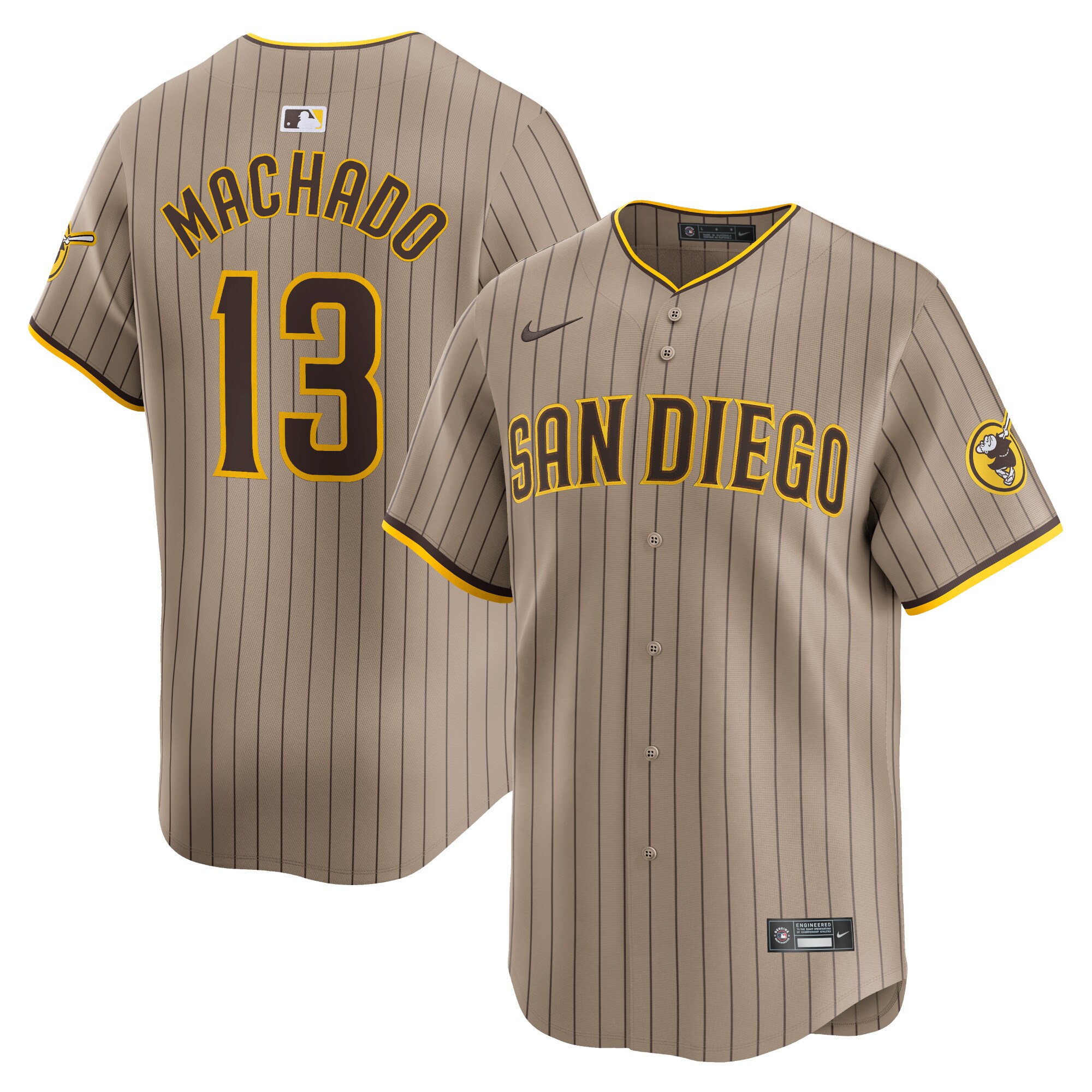 Manny Machado San Diego Padres  Alternate Limited Player Jersey\u00c2\u00a0\u00e2\u20ac\u201c Tan