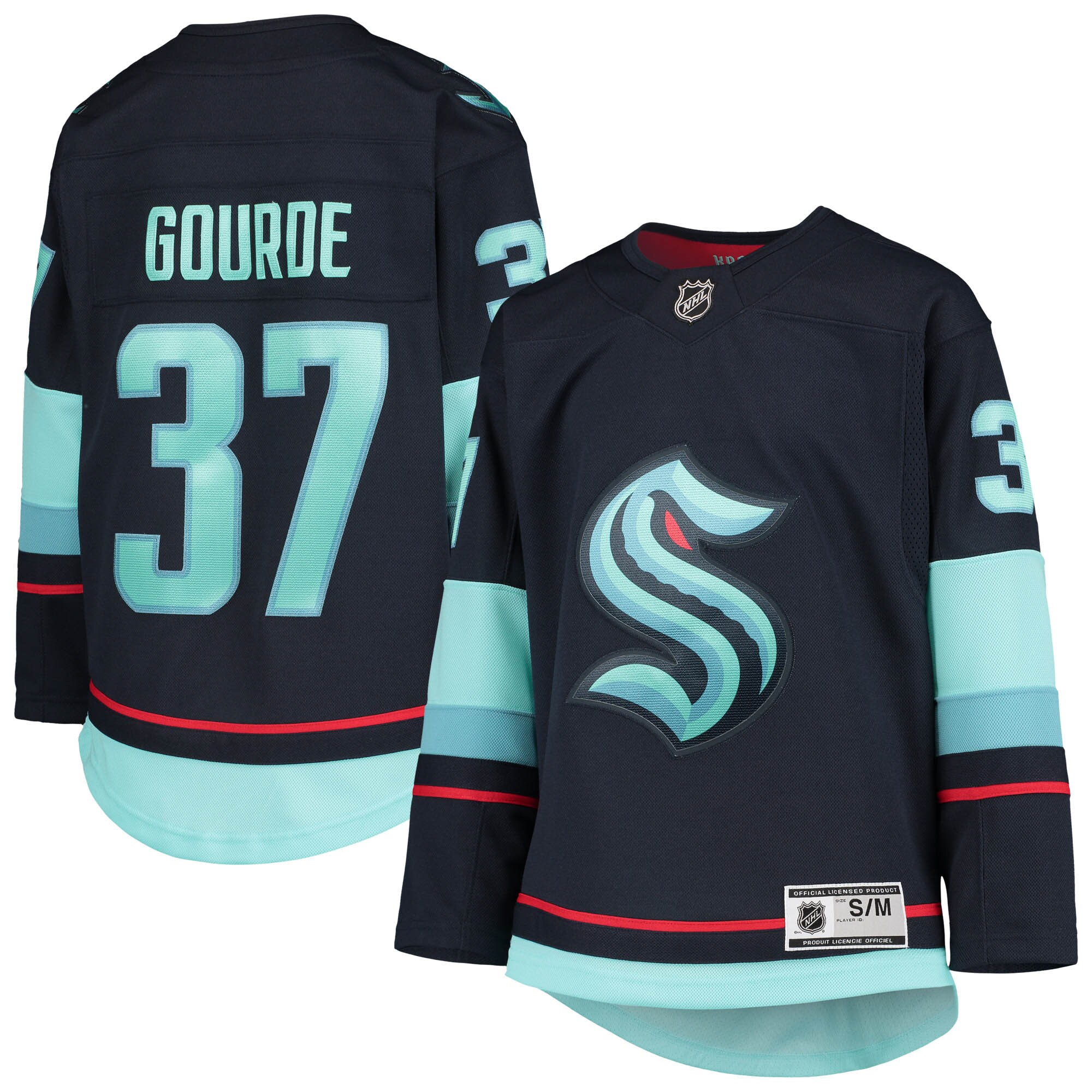 Yanni Gourde  Youth Home Premier Player Jersey - Deep Sea Blue