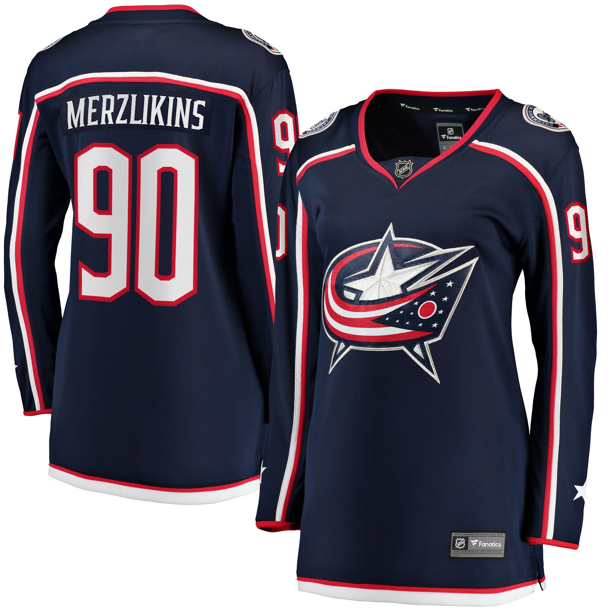Elvis Merzlikins Columbus Blue Jackets Fanatics Women's Home Breakaway Jersey - Navy