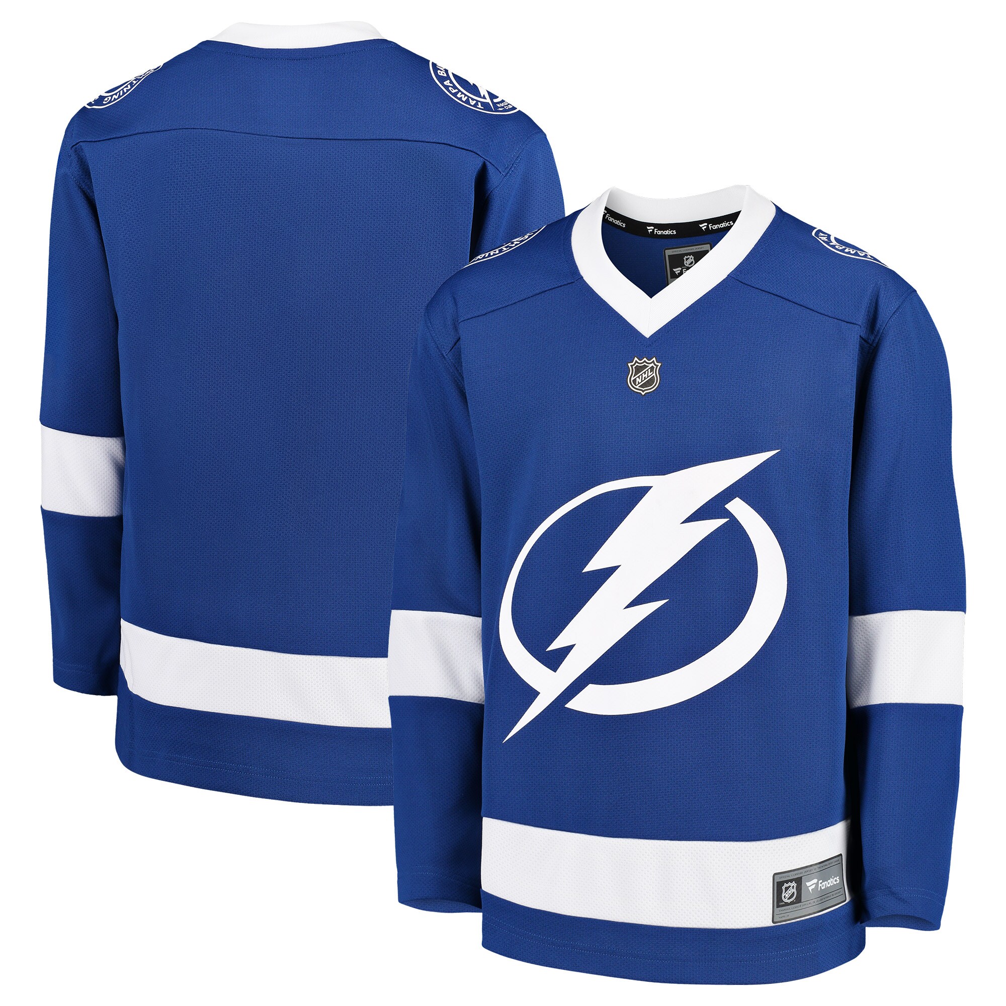 Tampa Bay Lightning Fanatics Youth Home Replica Blank Jersey - Blue
