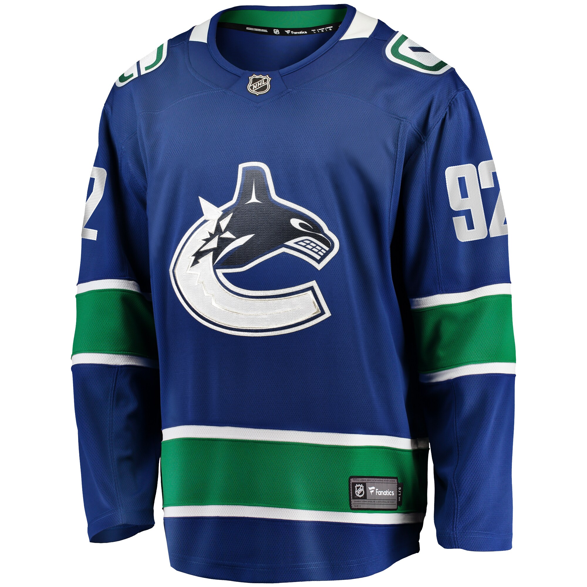 Vasily Podkolzin Vancouver Canucks Fanatics Home Premier Breakaway Player Jersey - Blue