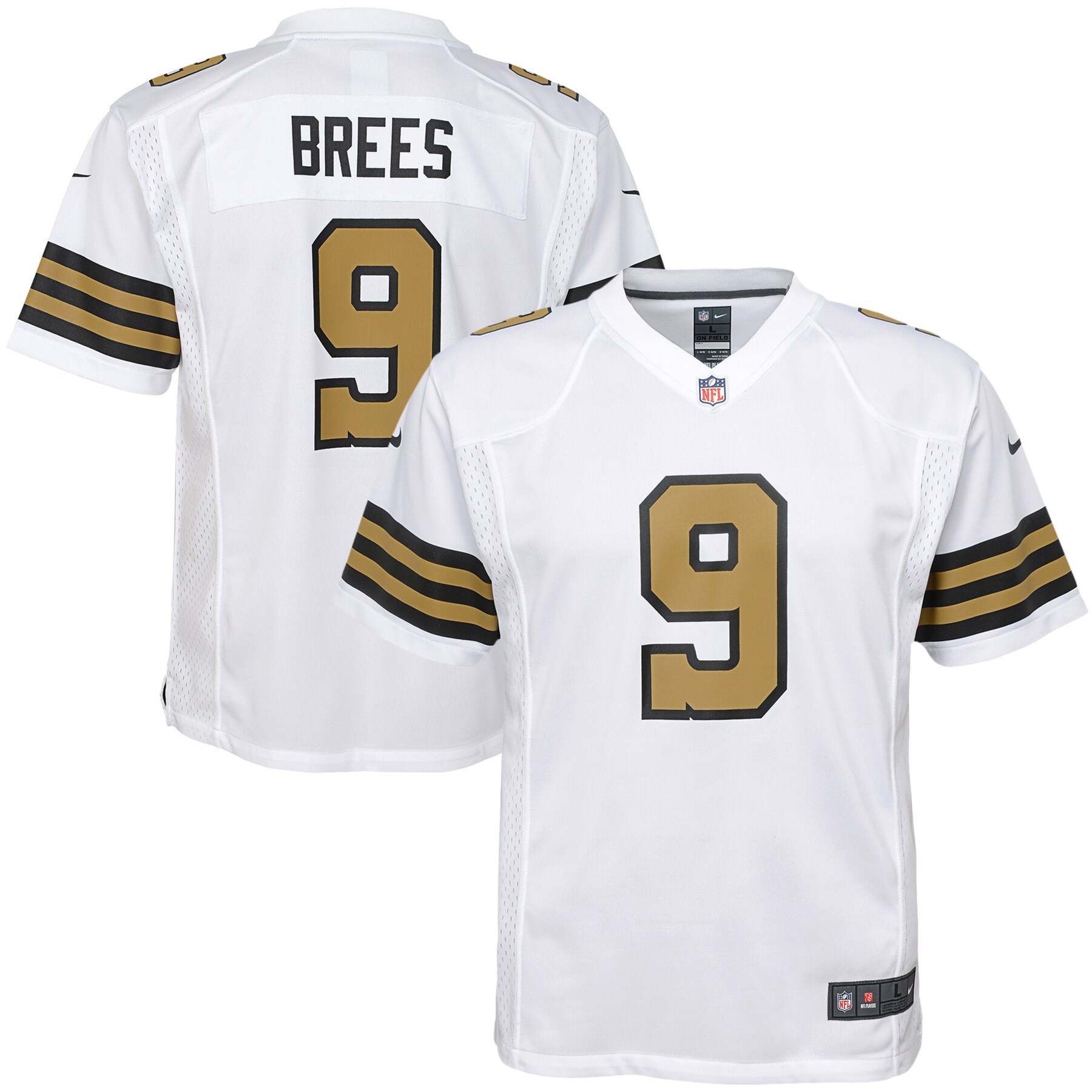 Drew Brees New Orleans Saints  Youth Color Rush Game Jersey - White