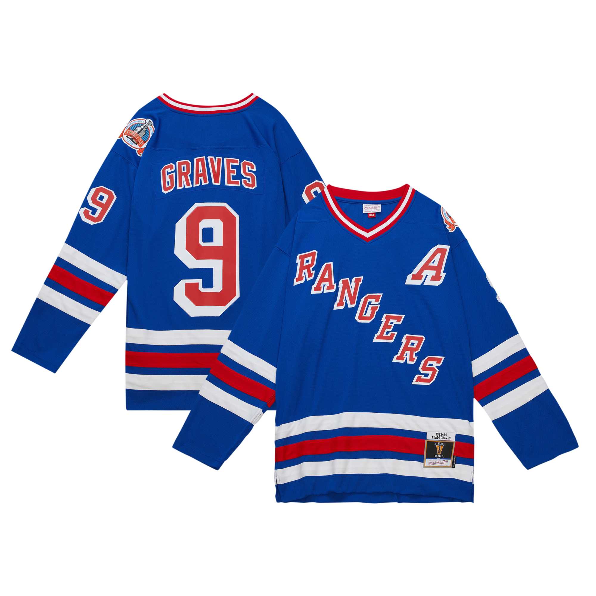Adam Graves New York Rangers Mitchell & Ness  1993\/94 Blue Line Player Jersey - Royal