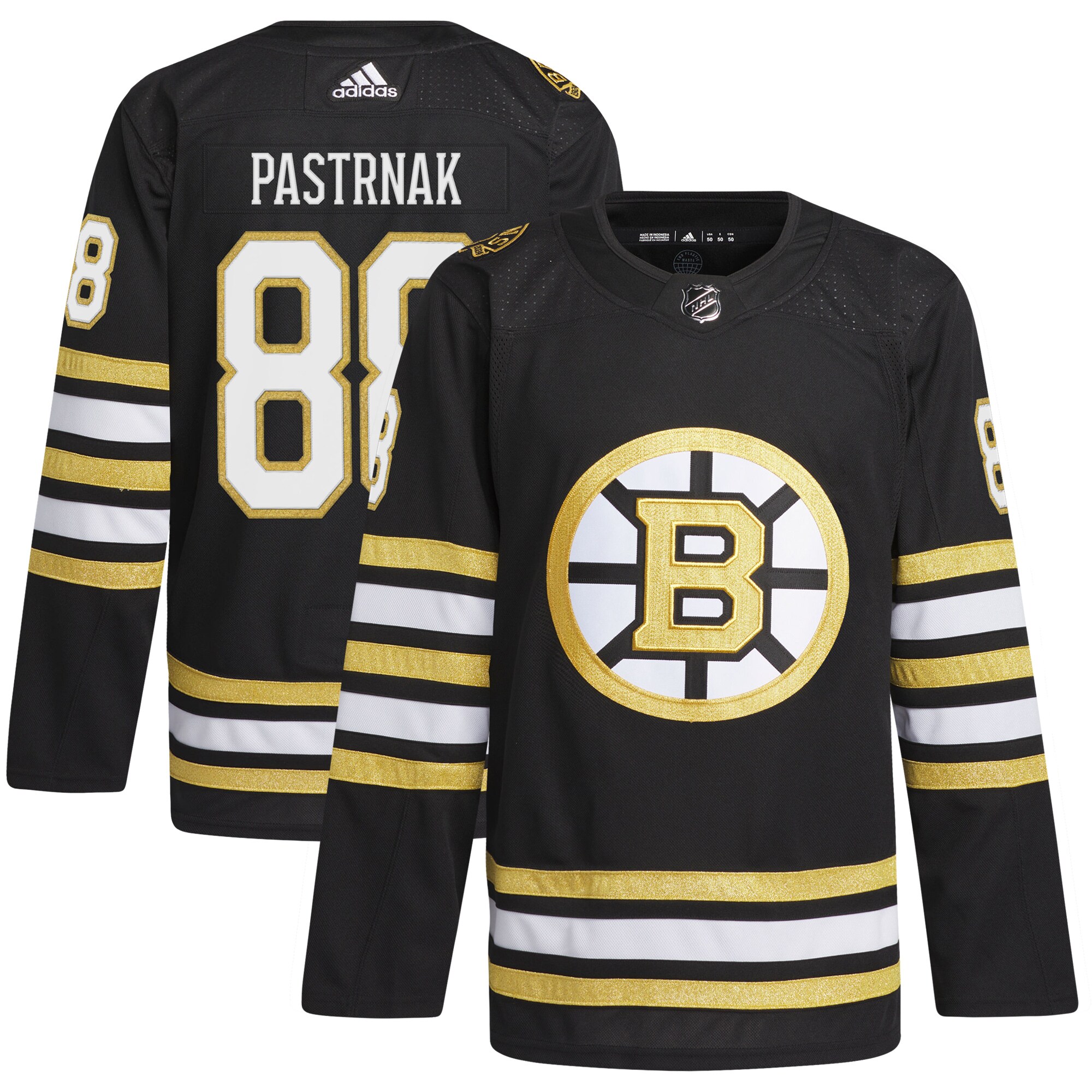 David Pastrnak Boston Bruins adidas  Primegreen 100th Anniversary Authentic Player Jersey - Black
