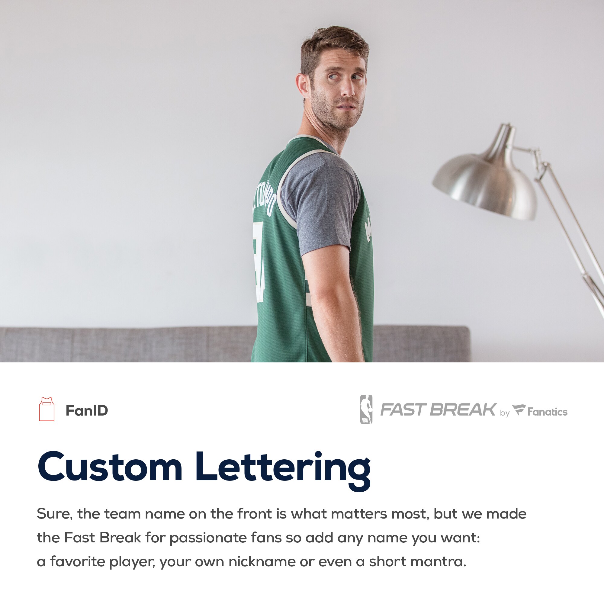 Milwaukee Bucks Fanatics Fast Break Custom Replica Jersey Hunter Green - Icon Edition