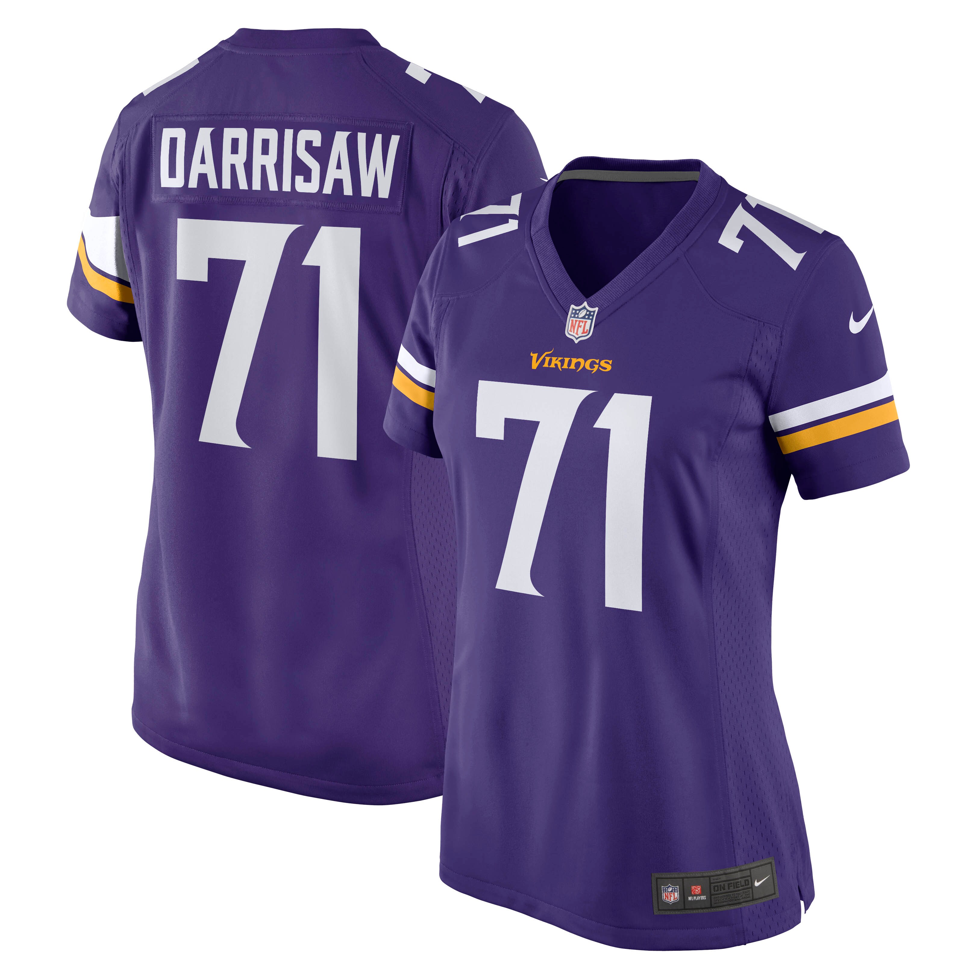 Christian Darrisaw Minnesota Vikings  Women's Game Jersey - Purple