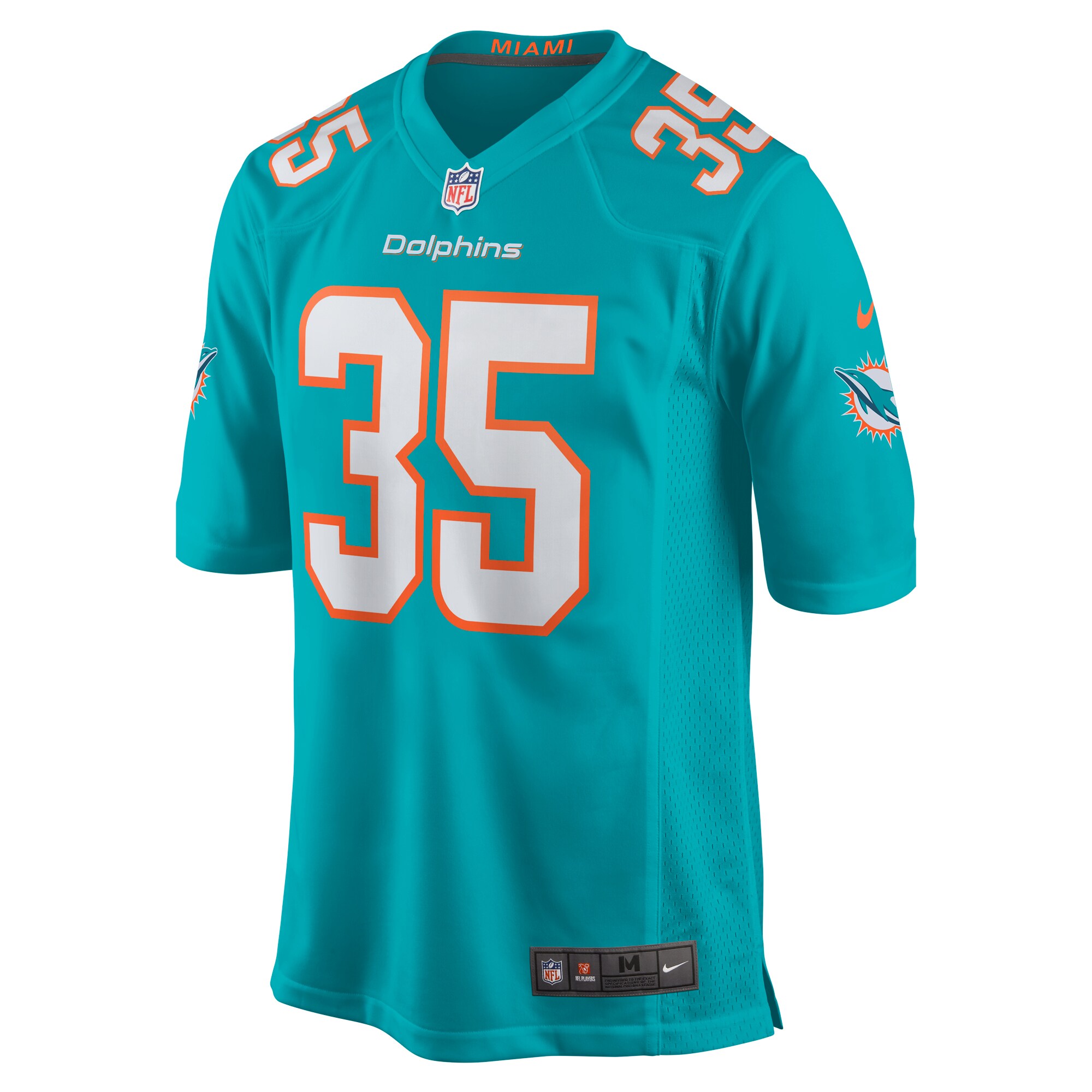 Ka'Dar Hollman Miami Dolphins  Home Game Player Jersey - Aqua