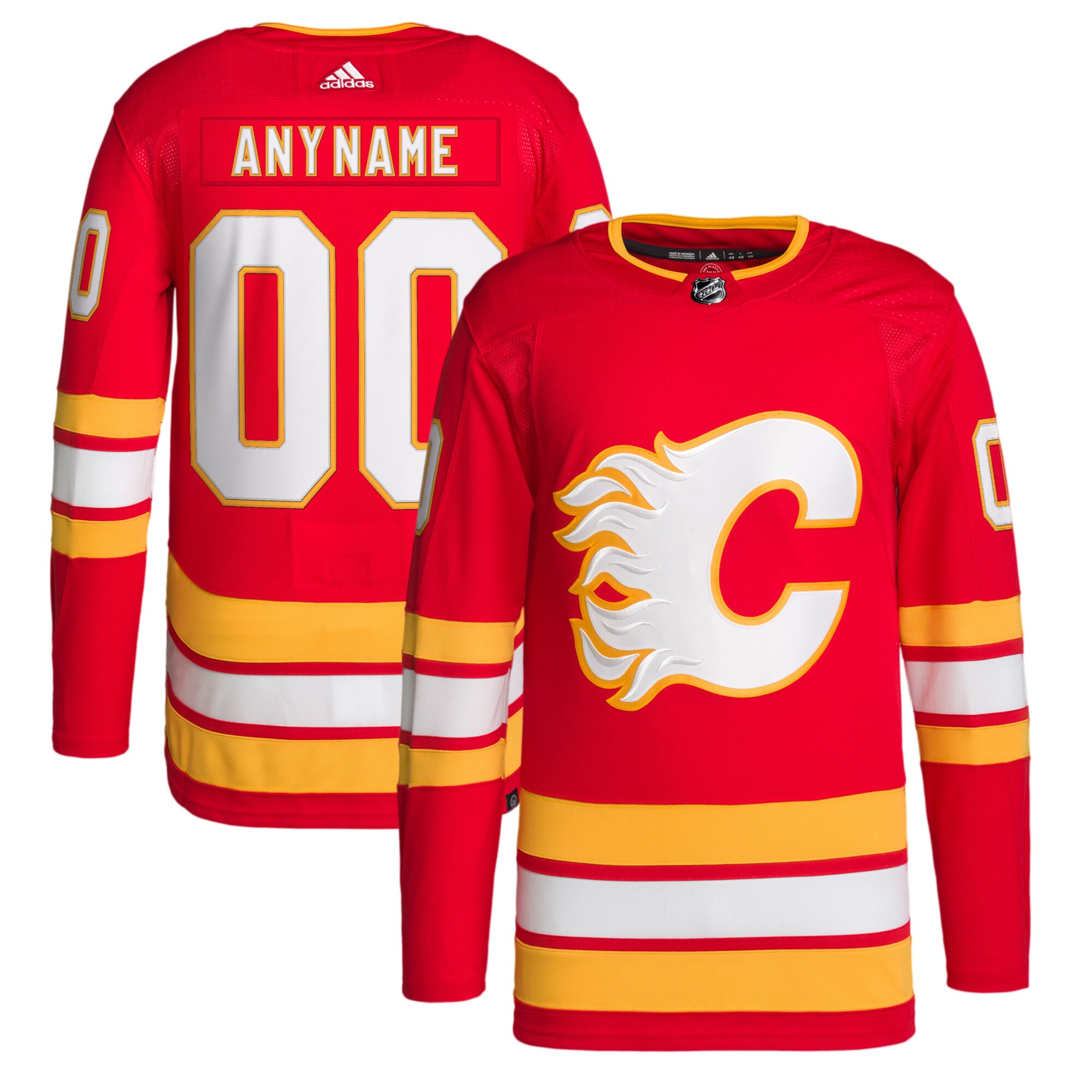 Calgary Flames adidas  Home 2020\/21 Primegreen Authentic Custom Jersey - Red