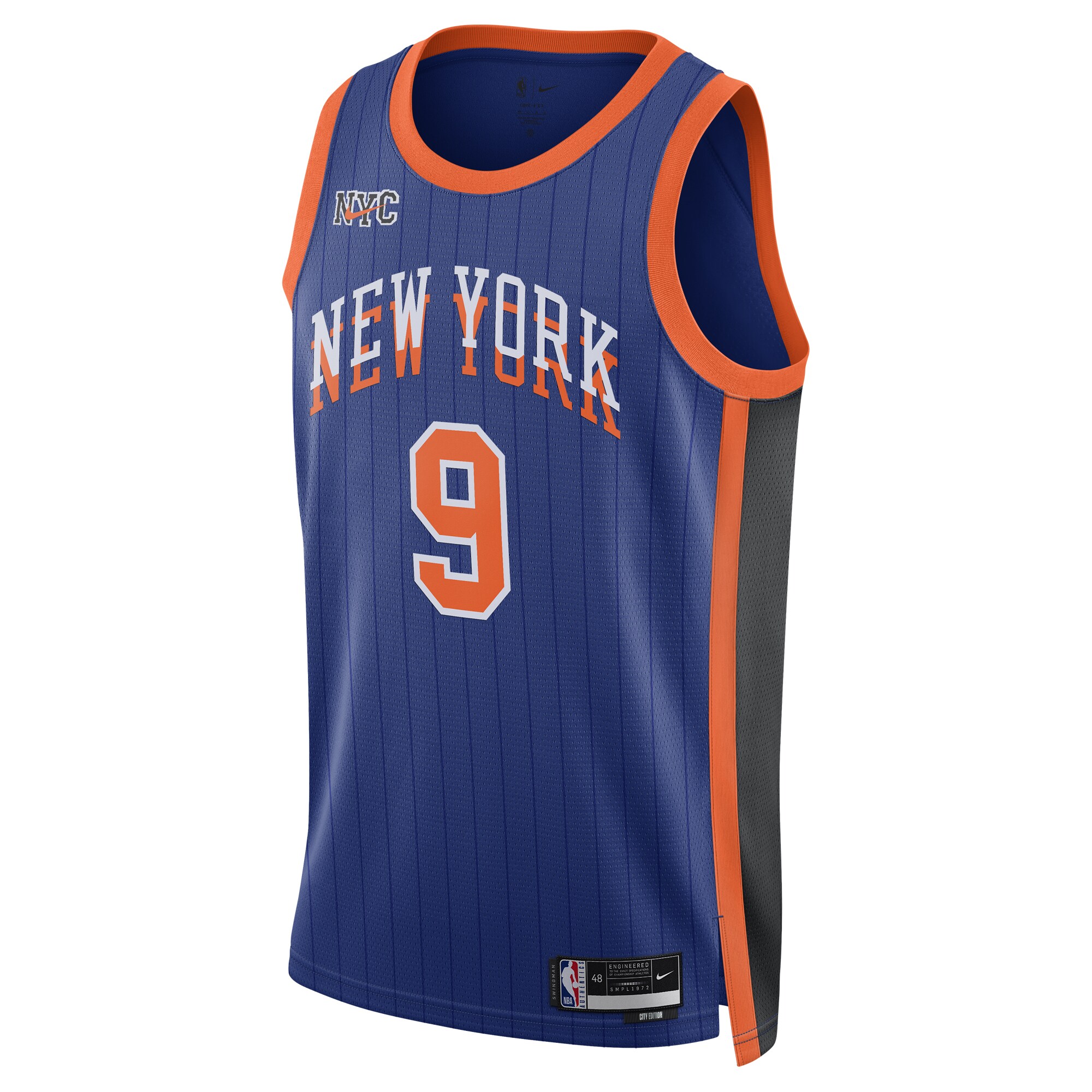 RJ Barrett New York Knicks  Unisex 2023\/24 Swingman Jersey - Blue - City Edition