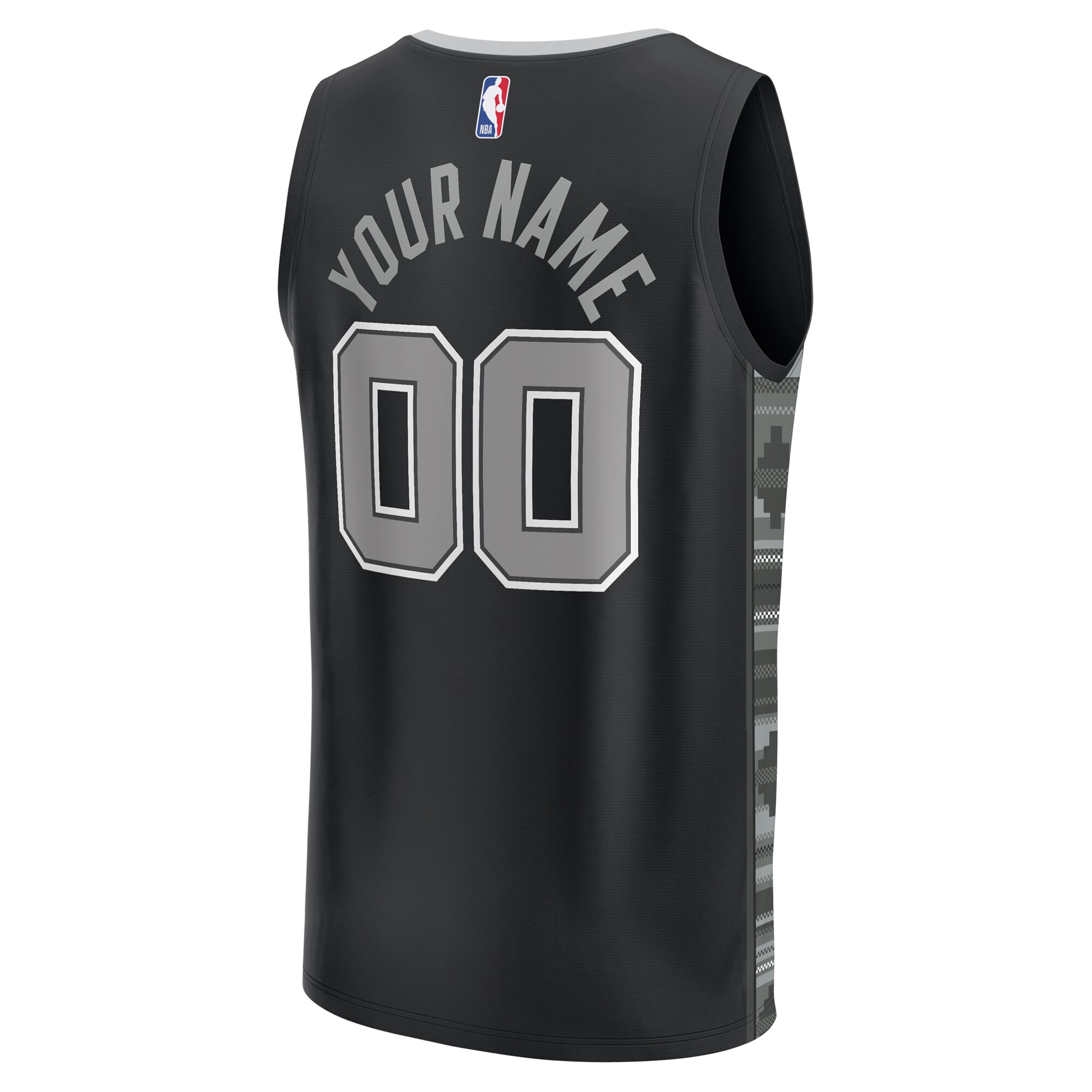 San Antonio Spurs Fanatics Youth Fast Break Replica Custom Jersey - Statement Edition - Black