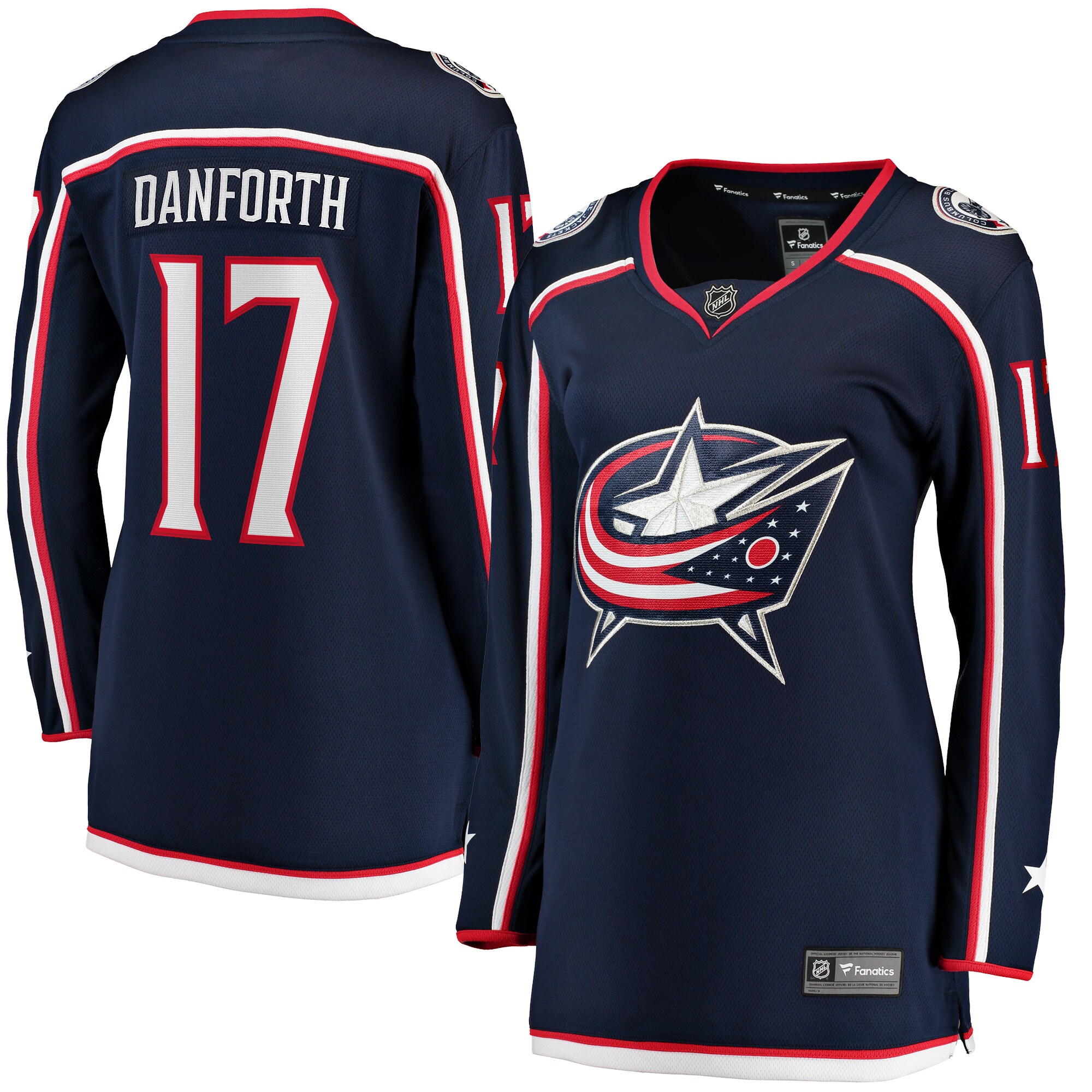 Justin Danforth Columbus Blue Jackets Fanatics Women's Home Breakaway Player Jersey - Navy