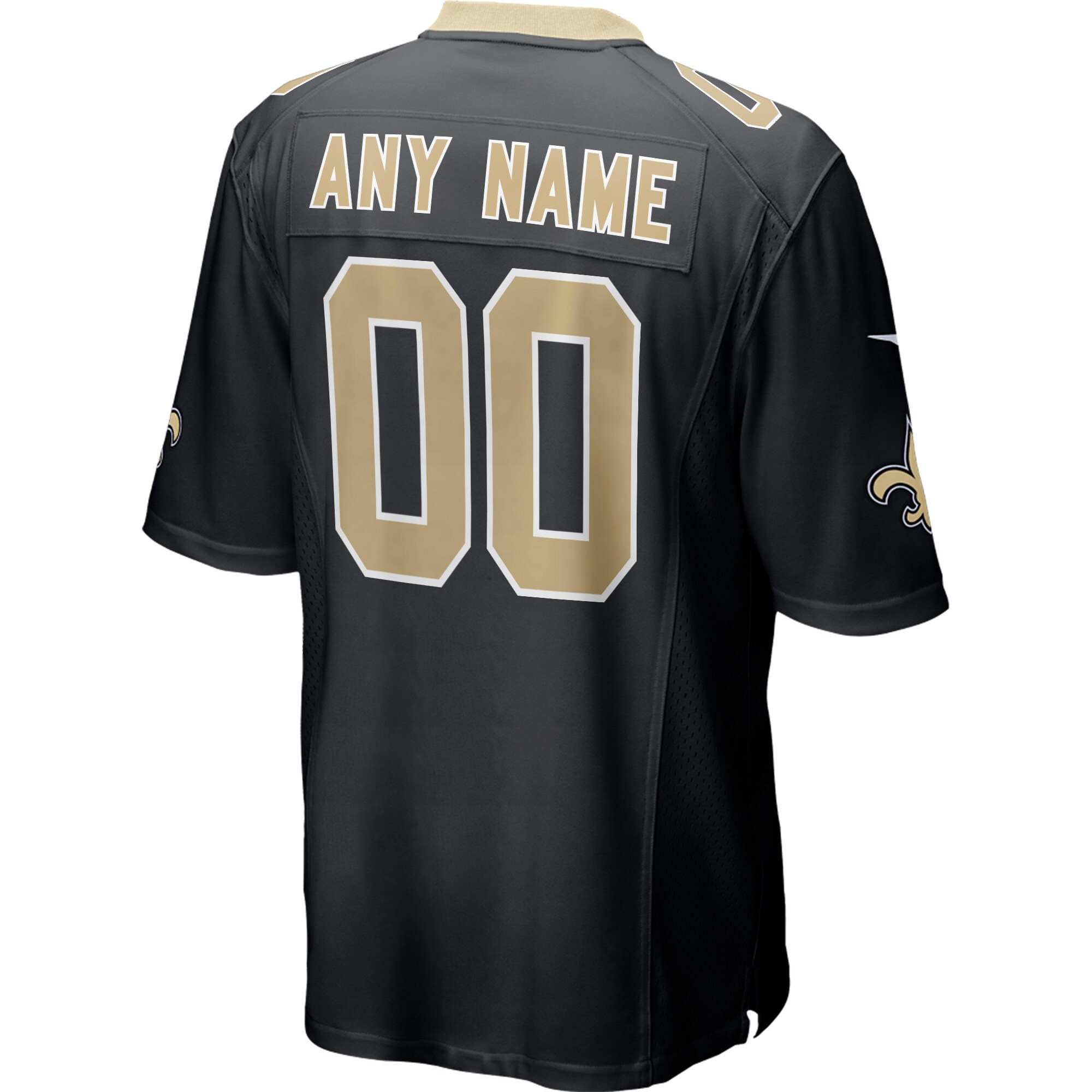 New Orleans Saints  Custom Game Jersey - Black