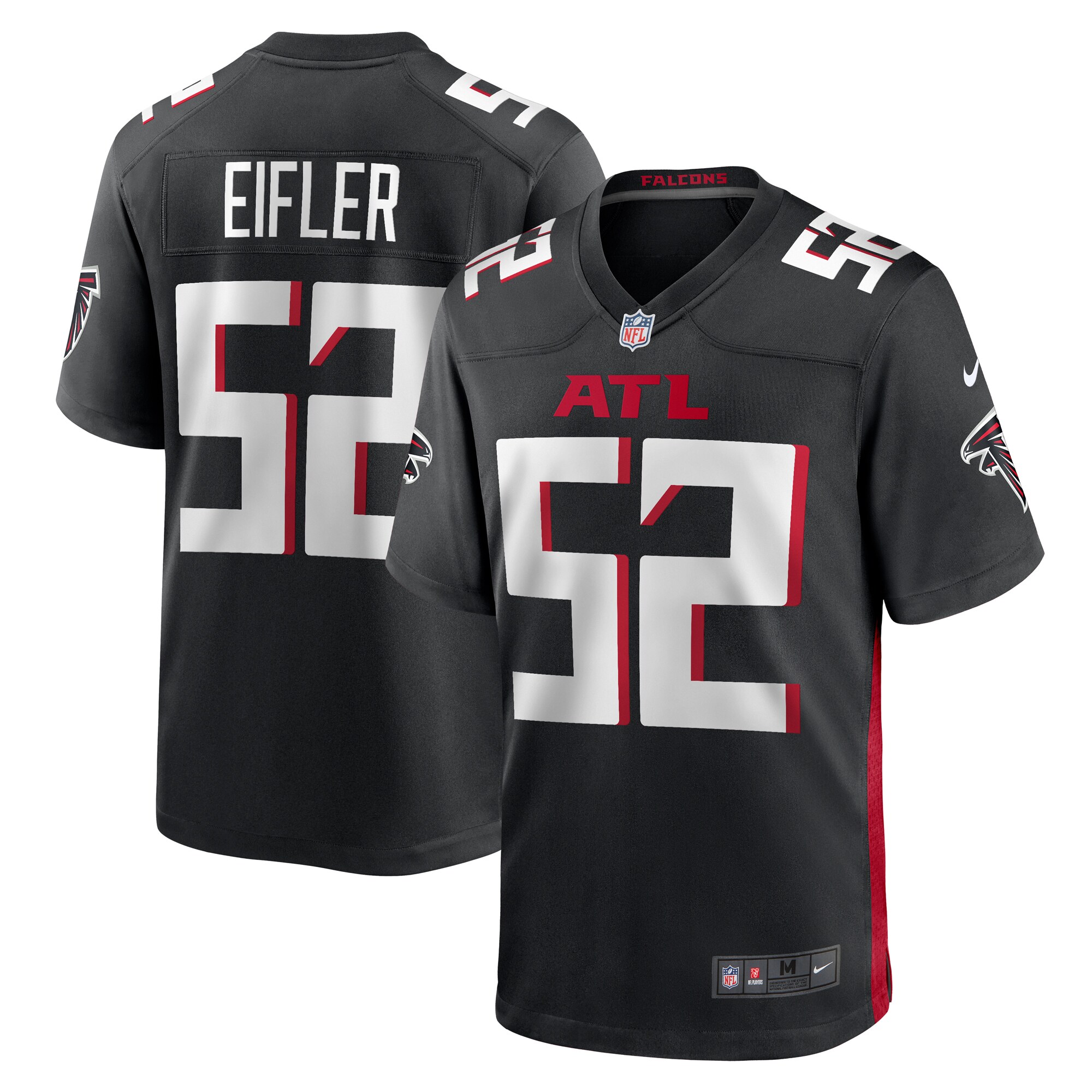 Milo Eifler Atlanta Falcons   Game Jersey -  Black