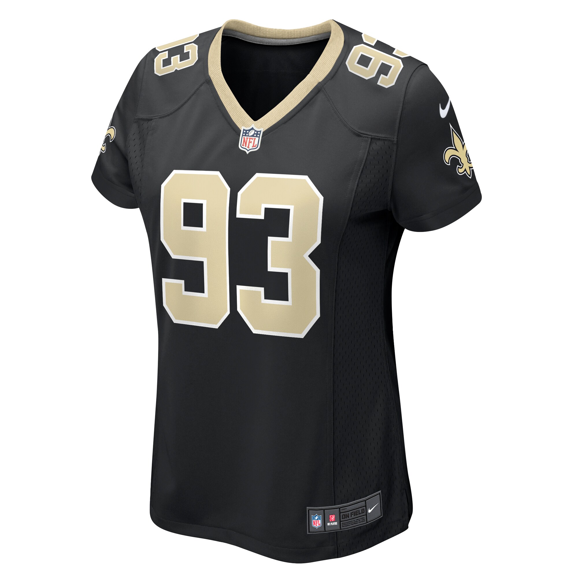 Nathan Shepherd New Orleans Saints  Women's Game Jersey - Black