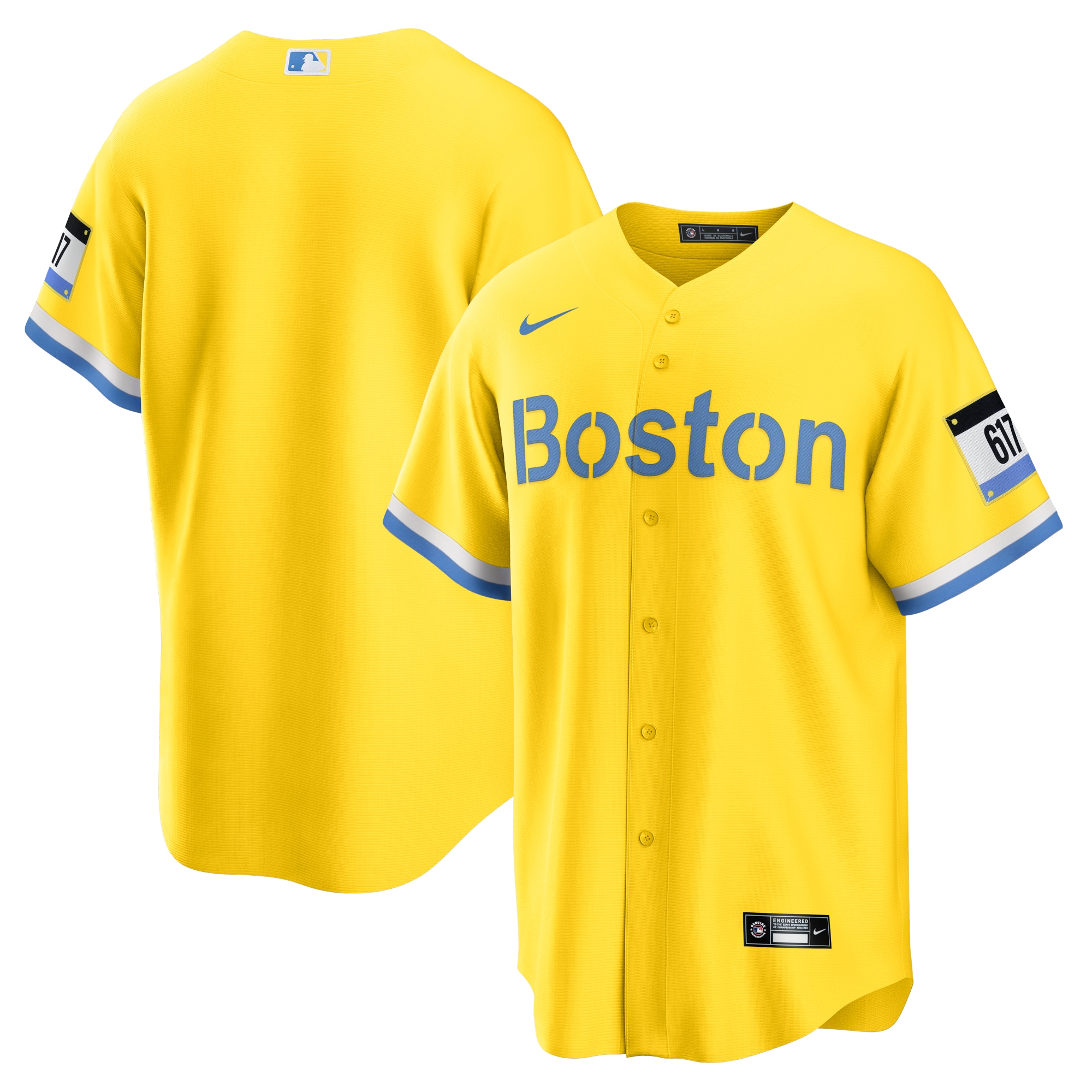 Boston Red Sox  City Connect Replica Jersey - Gold\/Light Blue