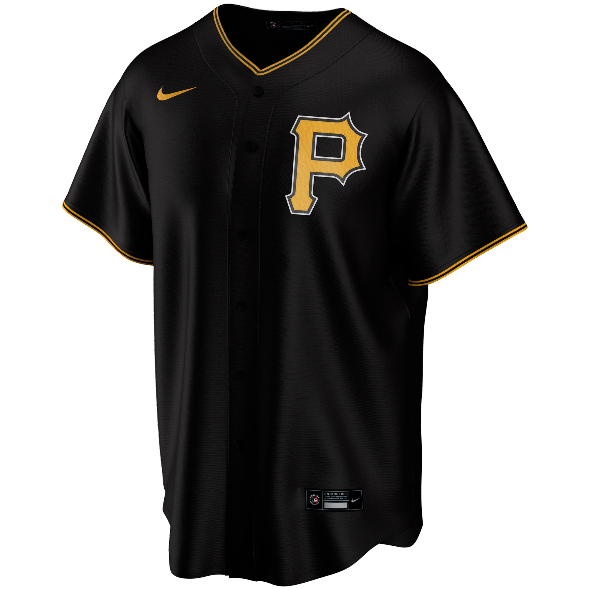Pittsburgh Pirates  Youth Alternate Replica Team Jersey - Black