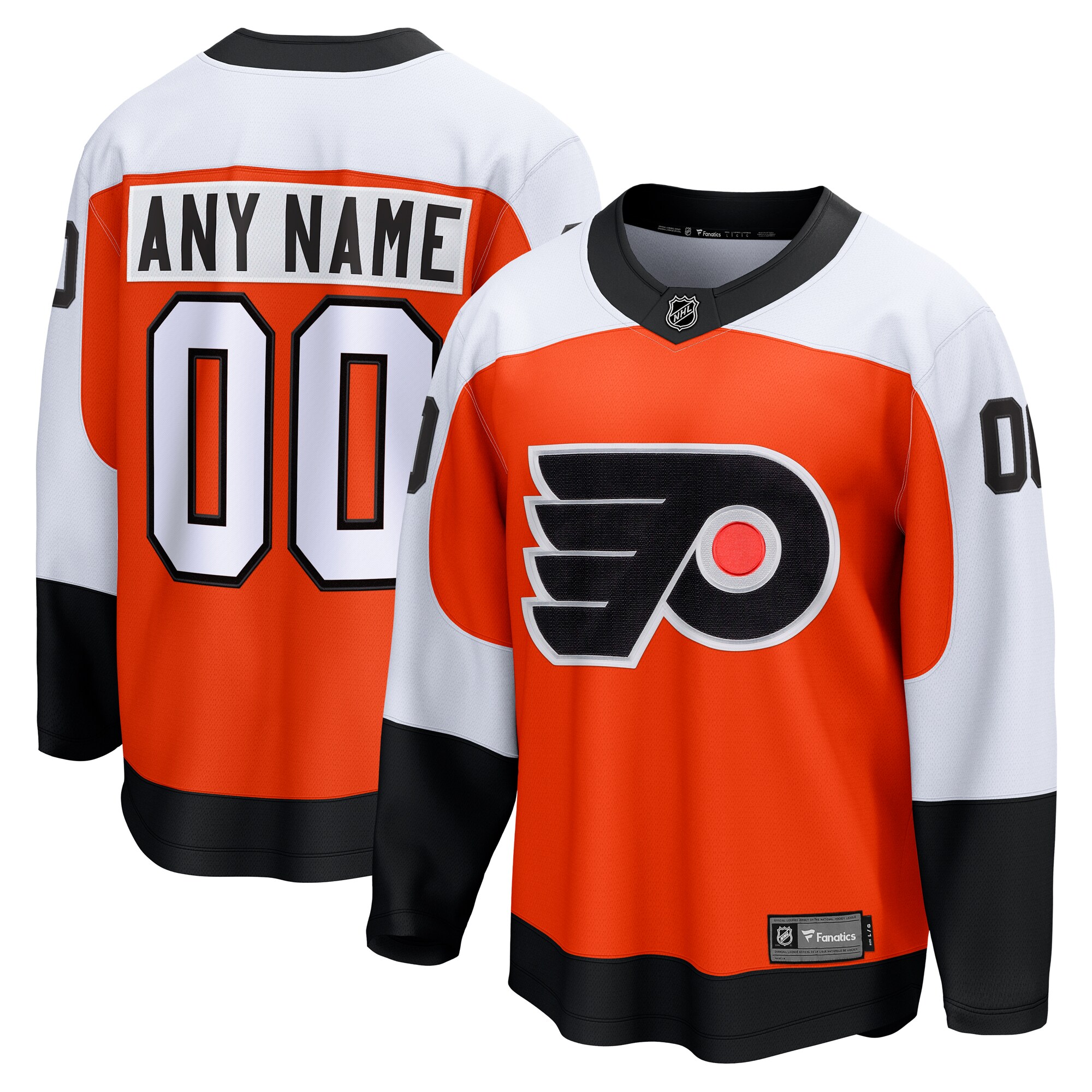 Philadelphia Flyers Fanatics Home Premier Breakaway Custom Jersey - Orange