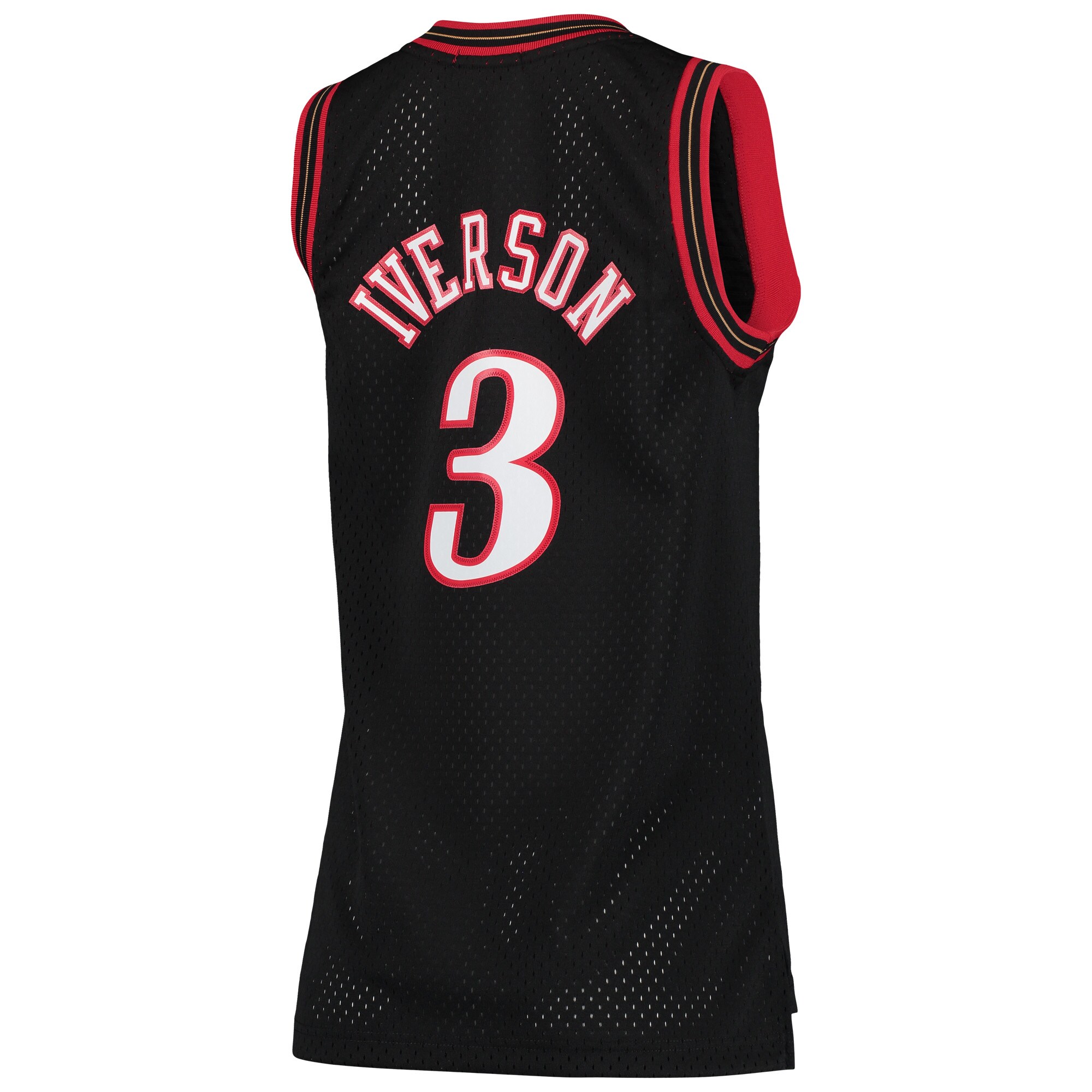Allen Iverson Philadelphia 76ers Mitchell & Ness Women's 2000\/01 Hardwood Classics Swingman Jersey - Black