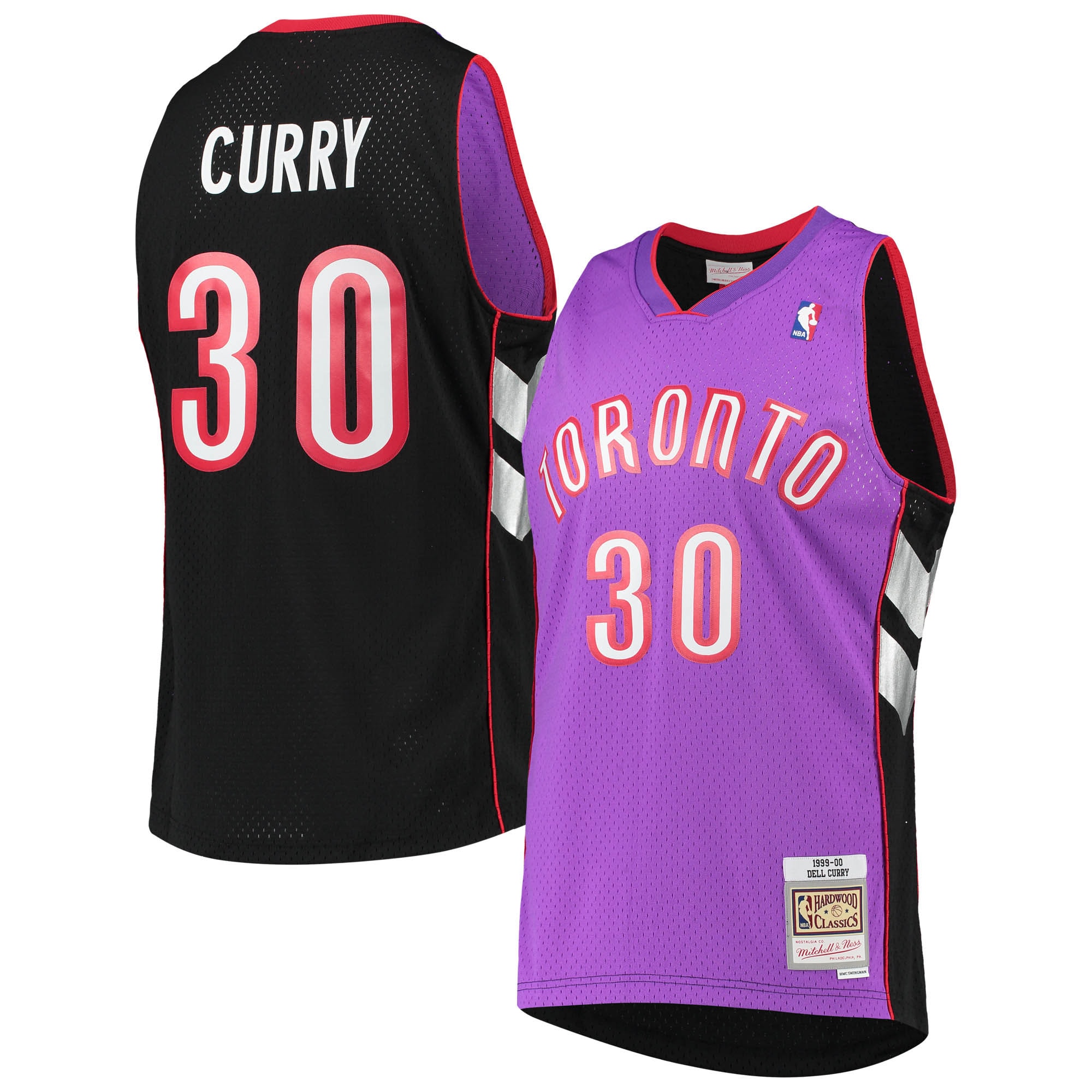 Dell Curry Toronto Raptors Mitchell & Ness 2001\/02 Hardwood Classics Swingman Jersey - Purple