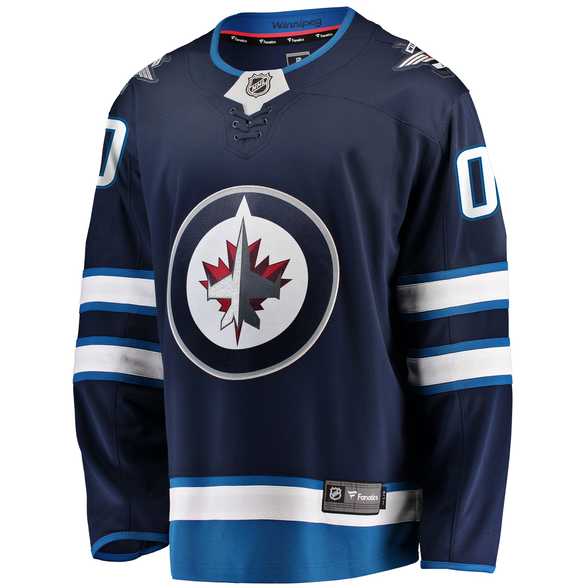 Winnipeg Jets Fanatics Home Breakaway Custom Jersey - Blue